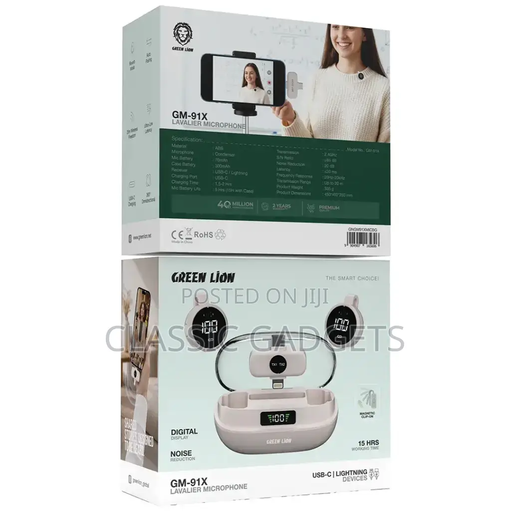 Green Lion Gm-91x Lavalier Microphone for Content Creation