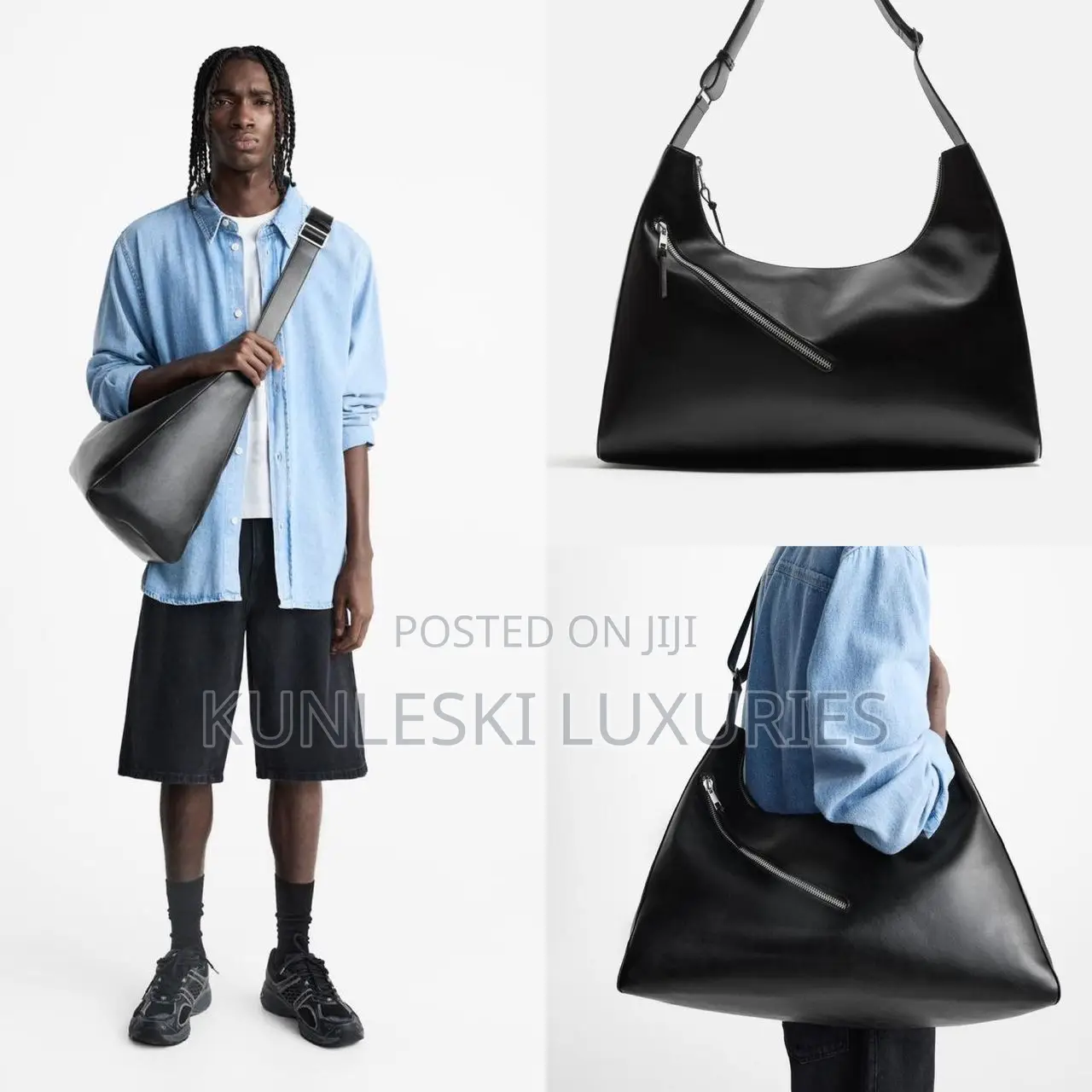 Original Zara Xl Shoulder Black Bag