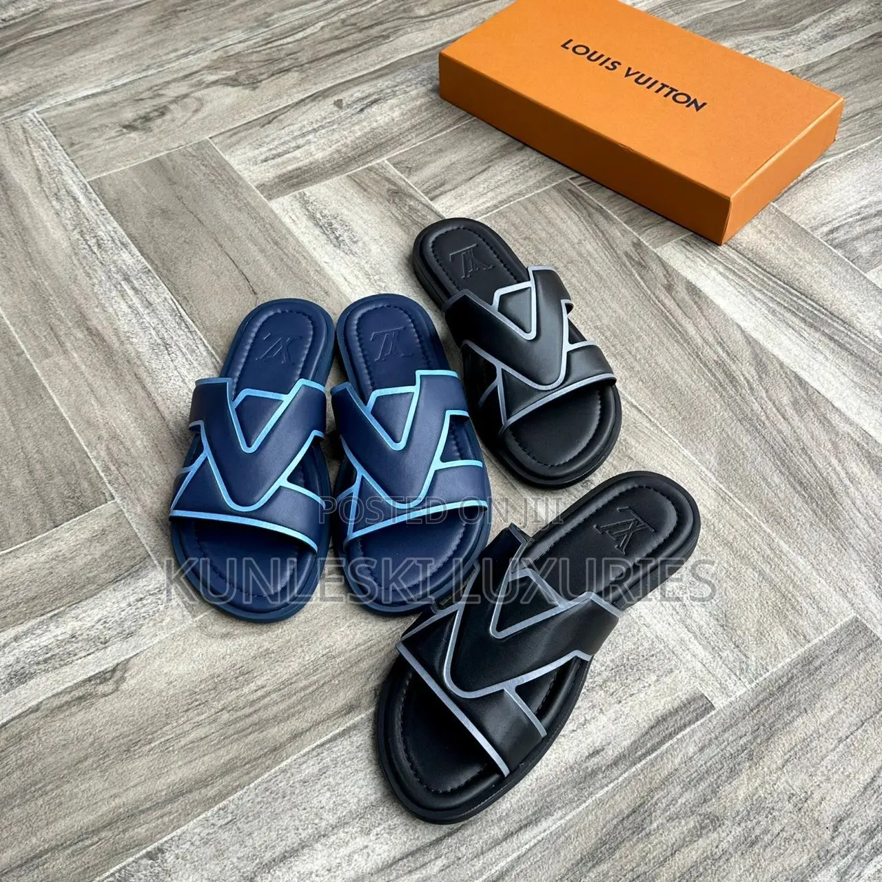 Original Louis Vuitton Oasis Leather Slippers