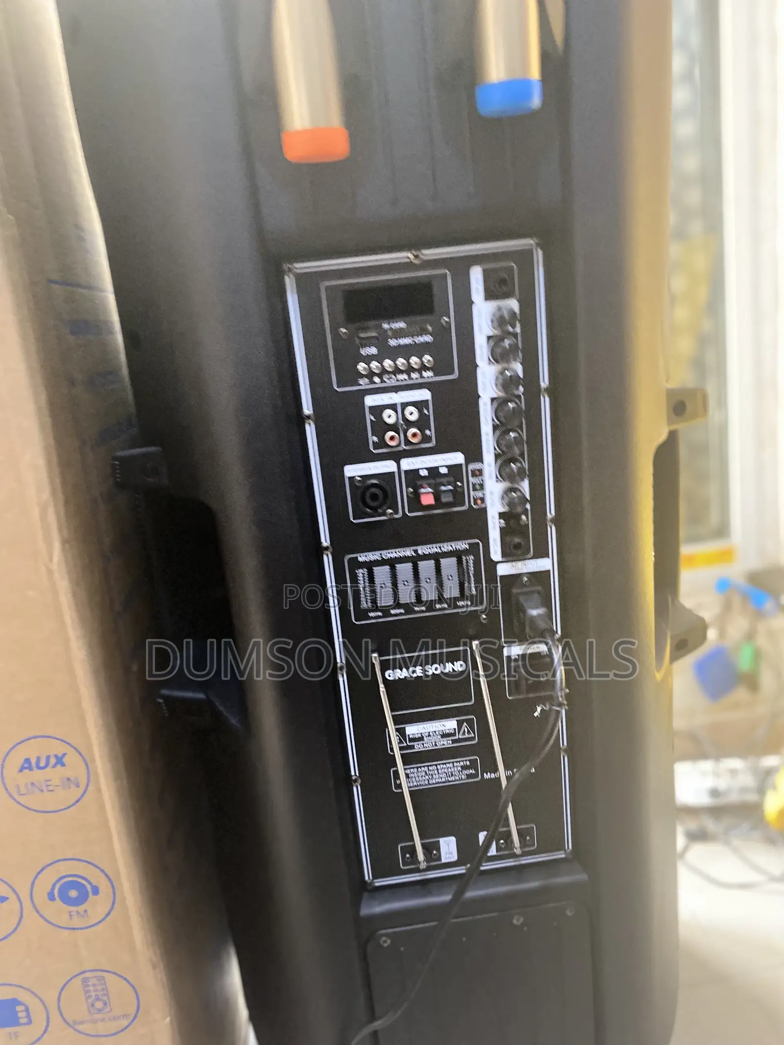 Pa System Double 15 Rechargeable Speakers Grace Sound
