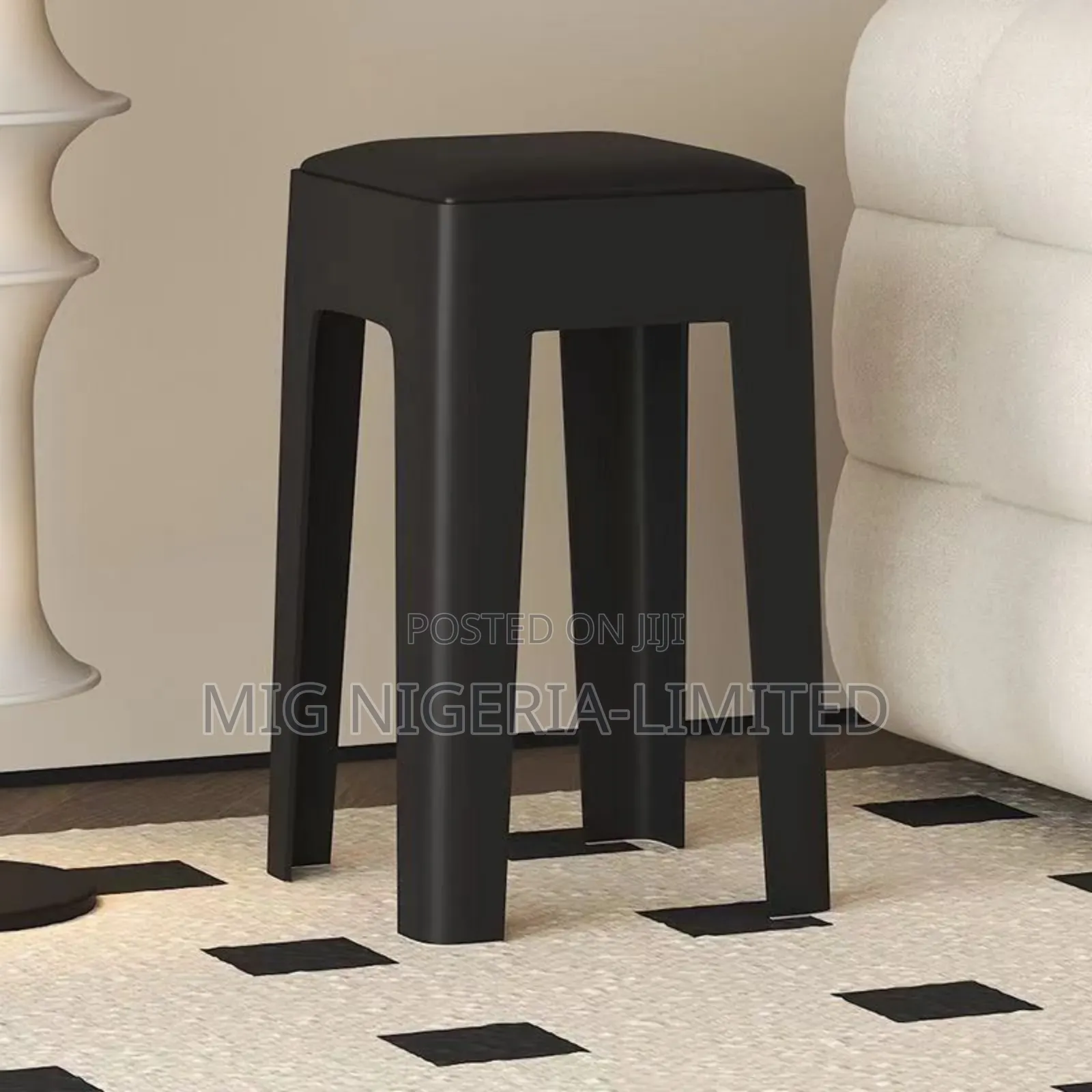Plastic Padded Side Stool