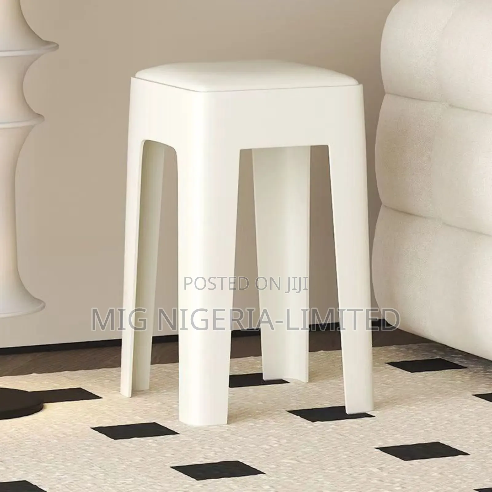 Plastic Padded Side Stool
