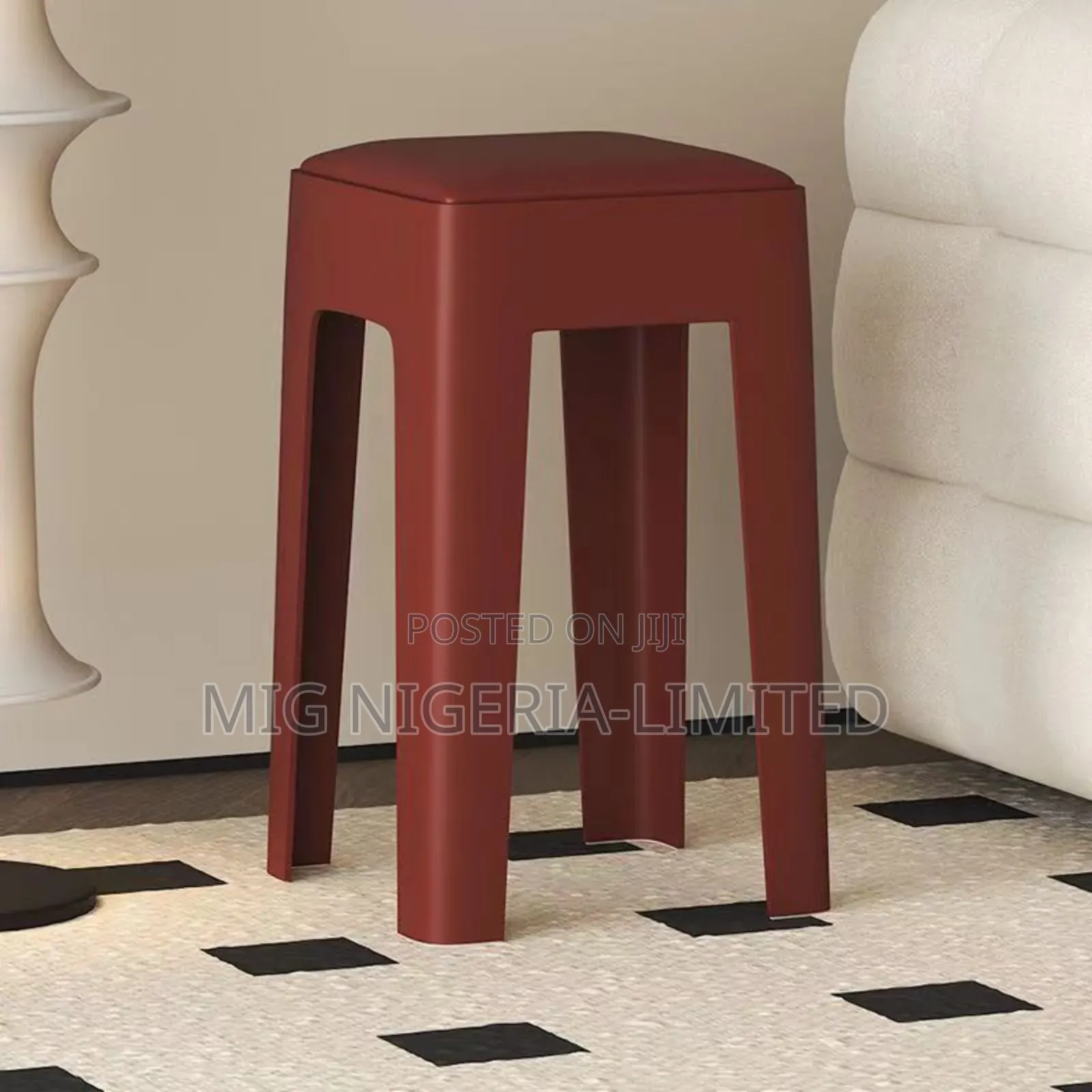 Plastic Padded Side Stool