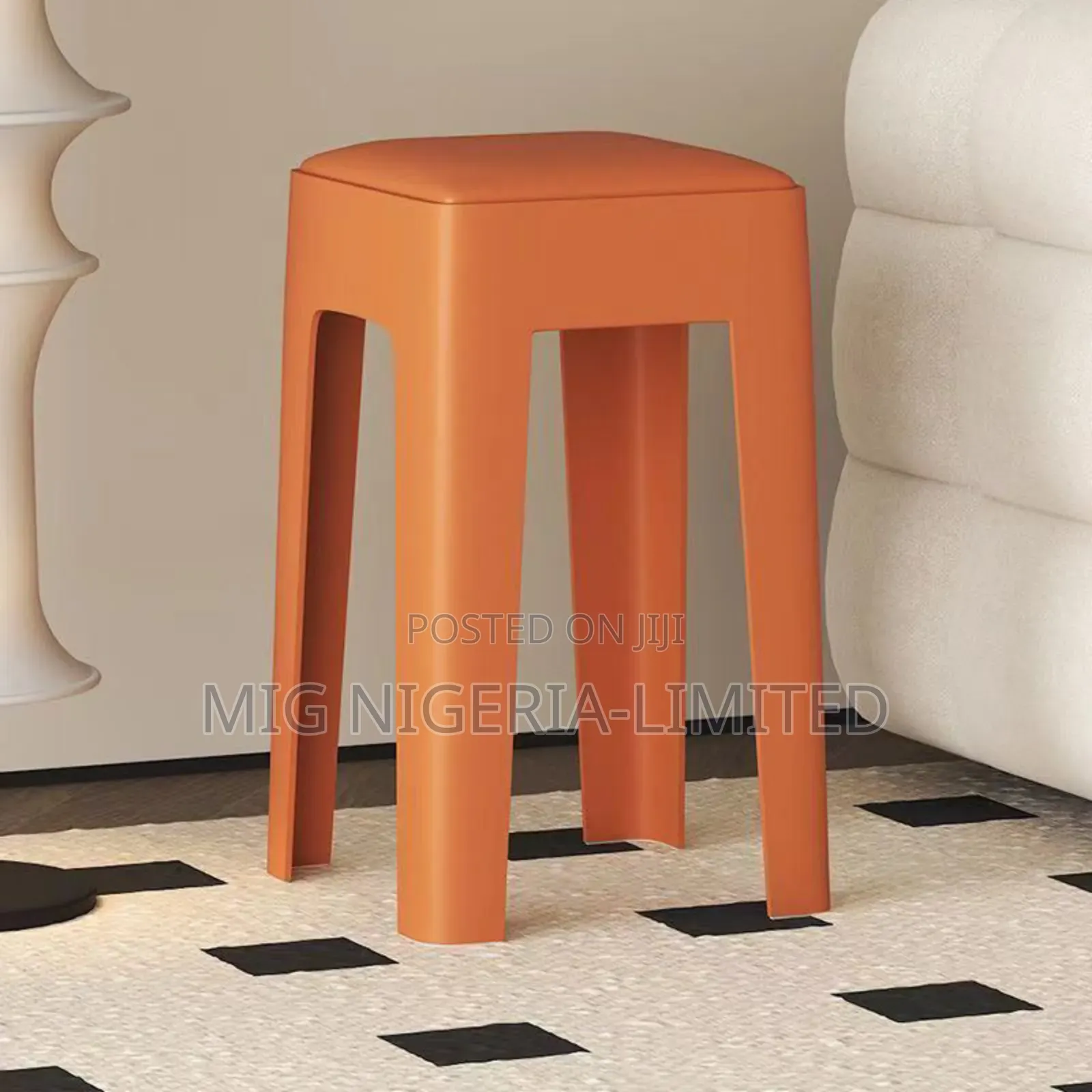 Plastic Padded Side Stool