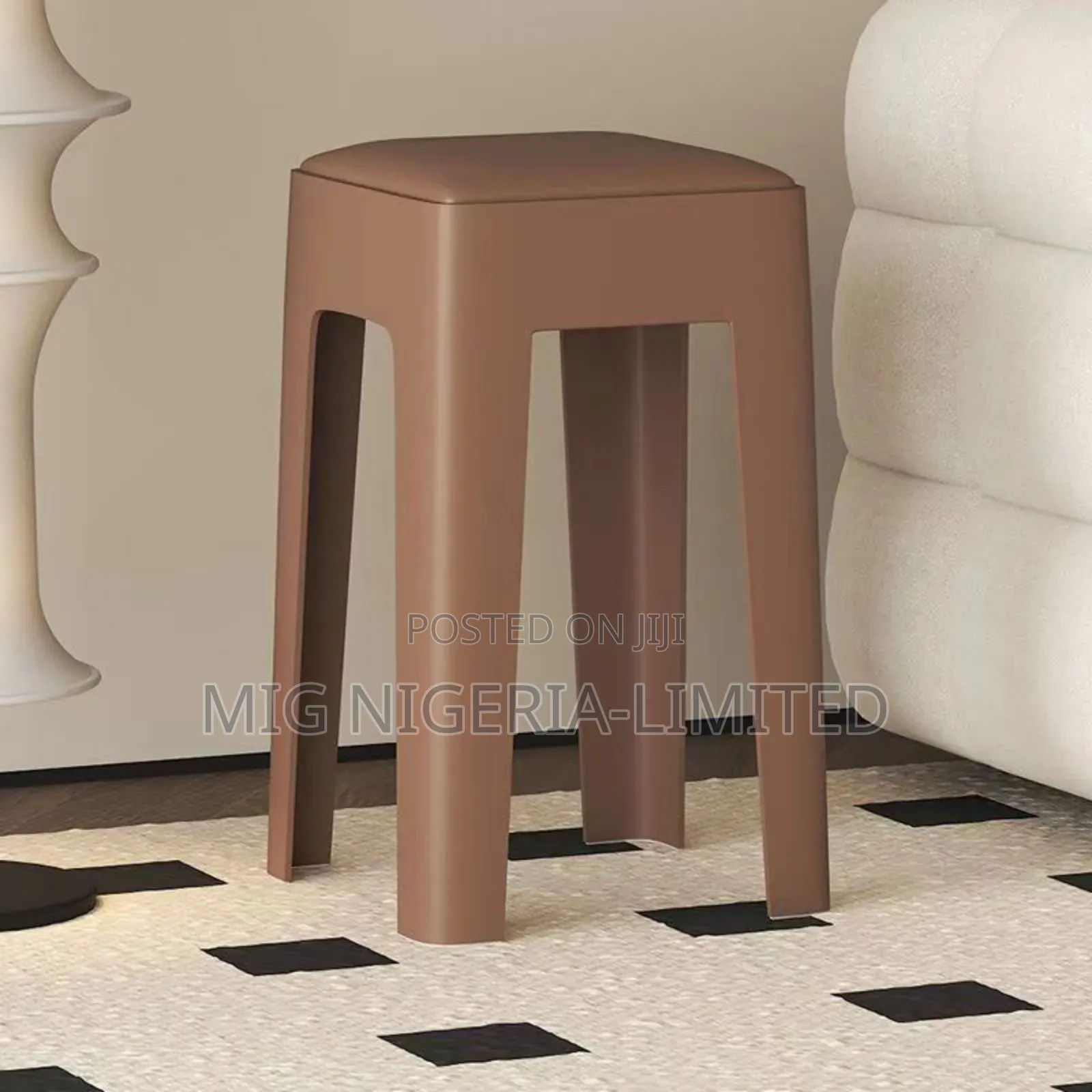 Plastic Padded Side Stool