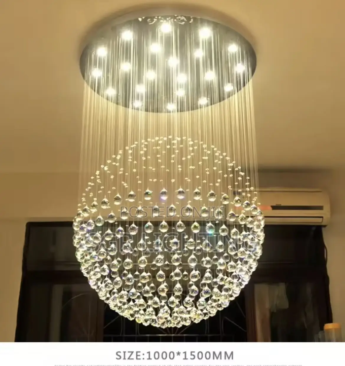 Nordic Golden Crystal Chandelier Luxury