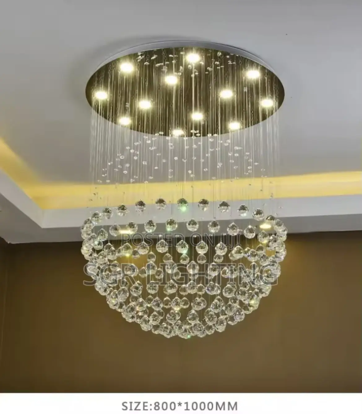 Nordic Golden Crystal Chandelier Luxury