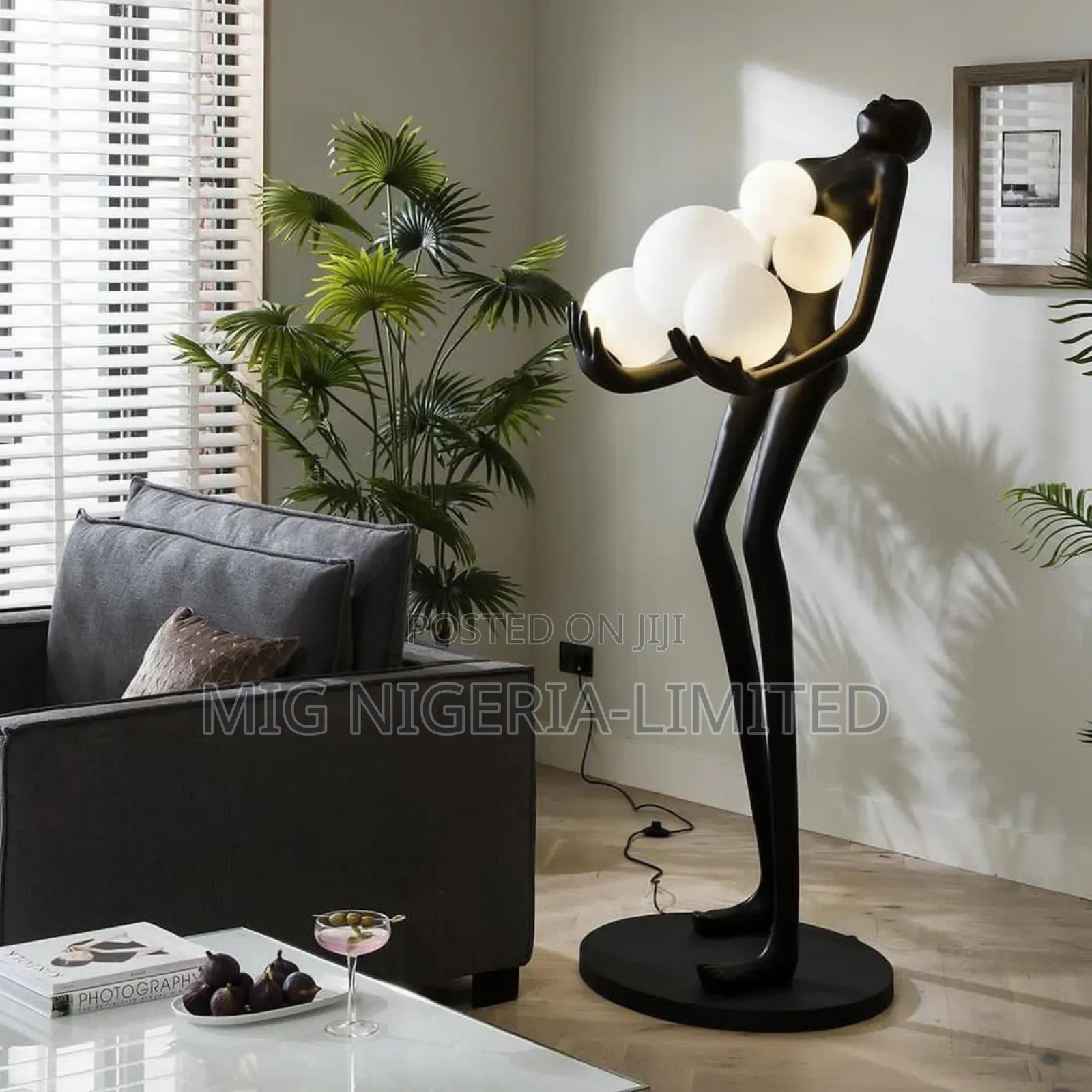 Floor Lamp Post-Modern Humanoid Floor Lamp, Human Body Sculpture,