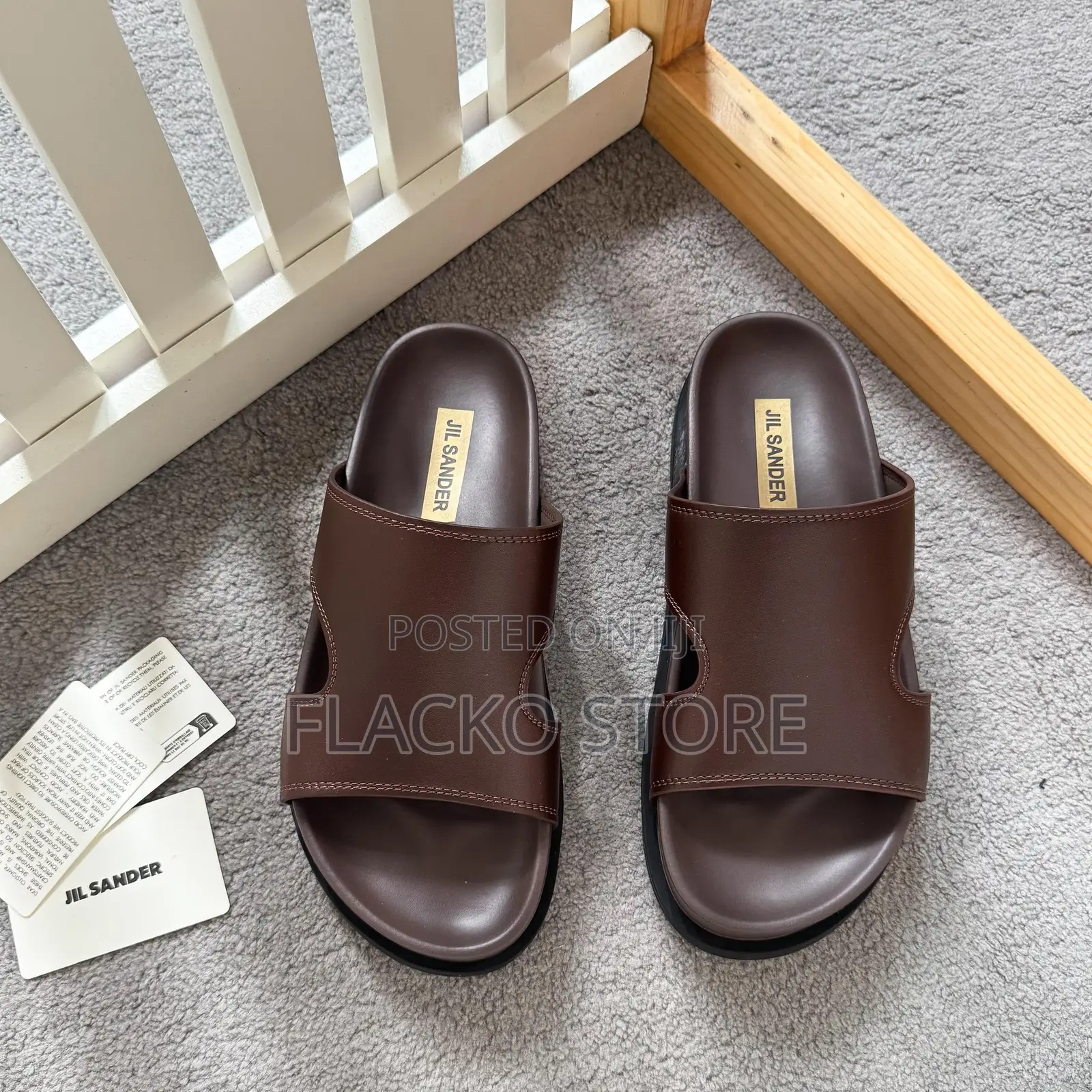 Original Jil Sander Leather Slippers