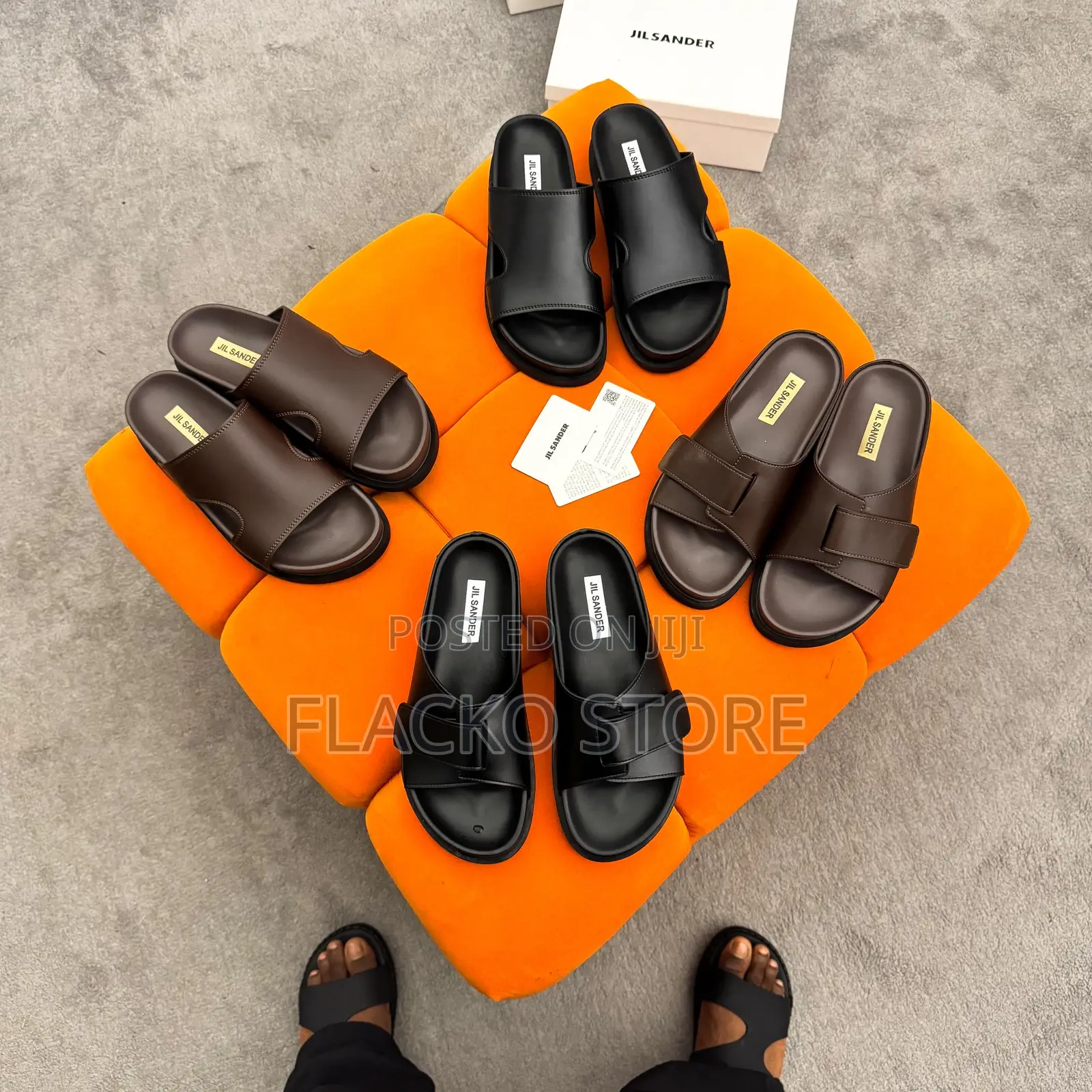 Original Jil Sander Leather Slippers