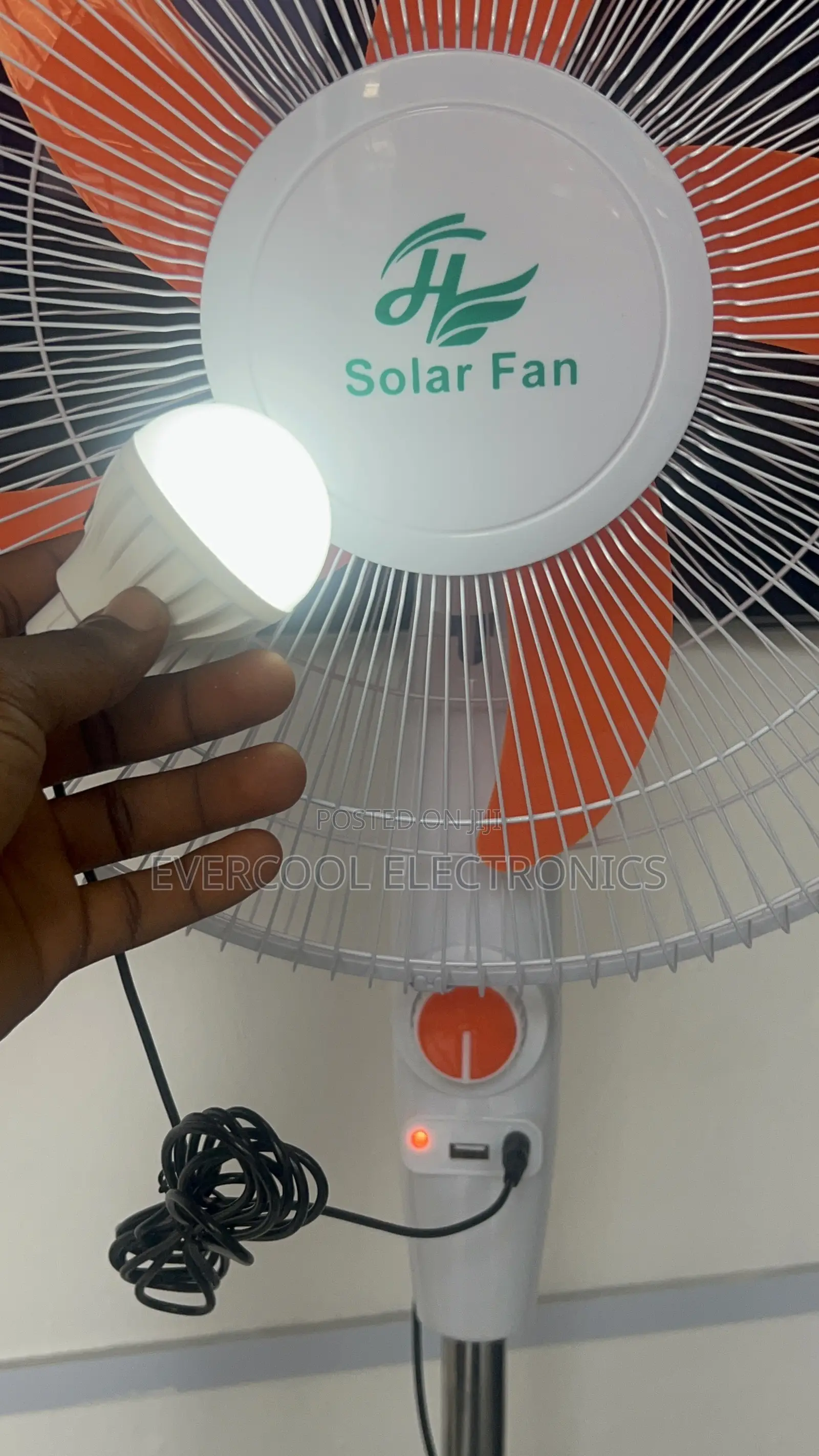 Brand New 18” Rechargeable Solar/Electric Fan
