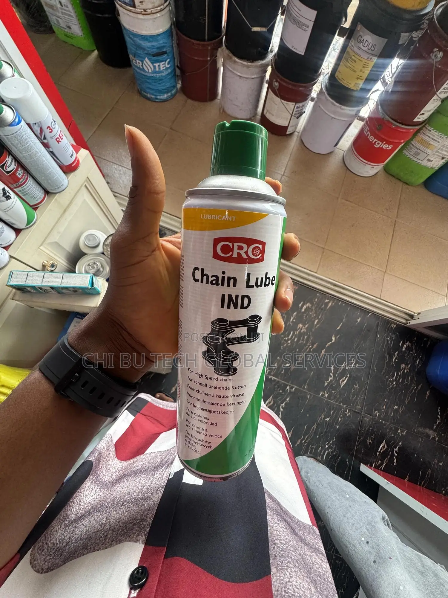 500ml Aerosol Can of CRC Chain Lube Ind