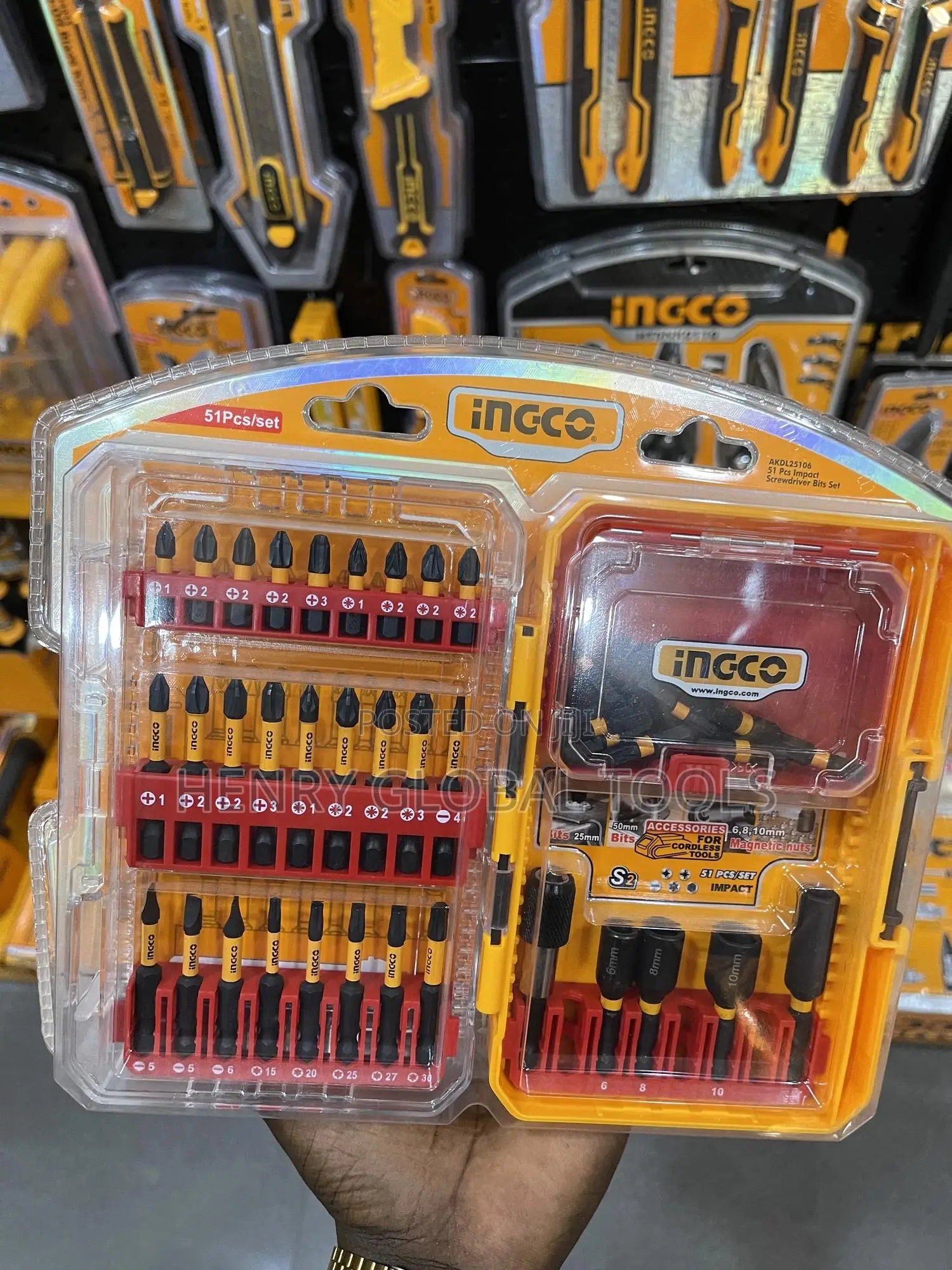 52pcs Set of Screw and Drill Bits Set