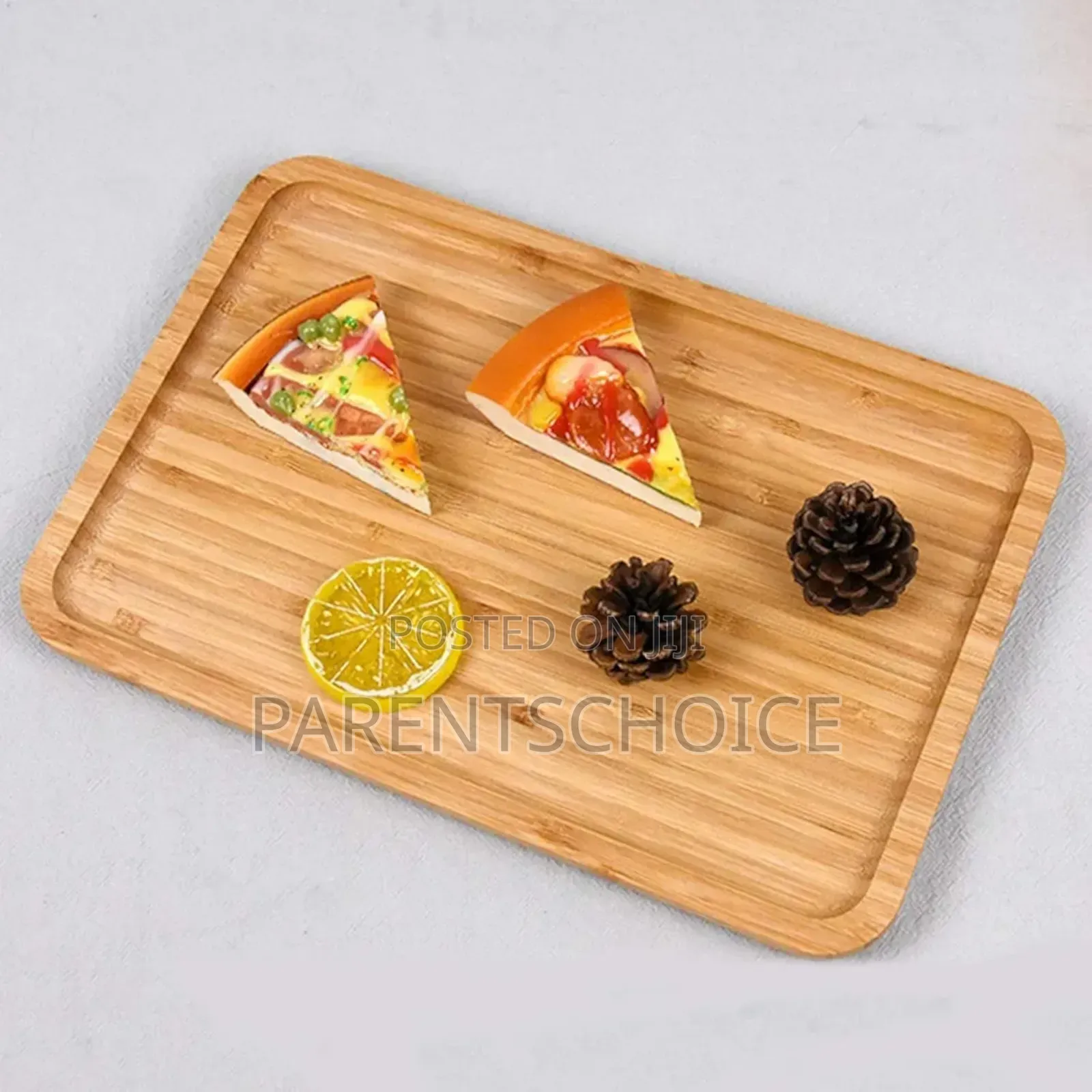 Bamboo Cheese Plate, Food Serving Saucer Wood Rectangular Platter