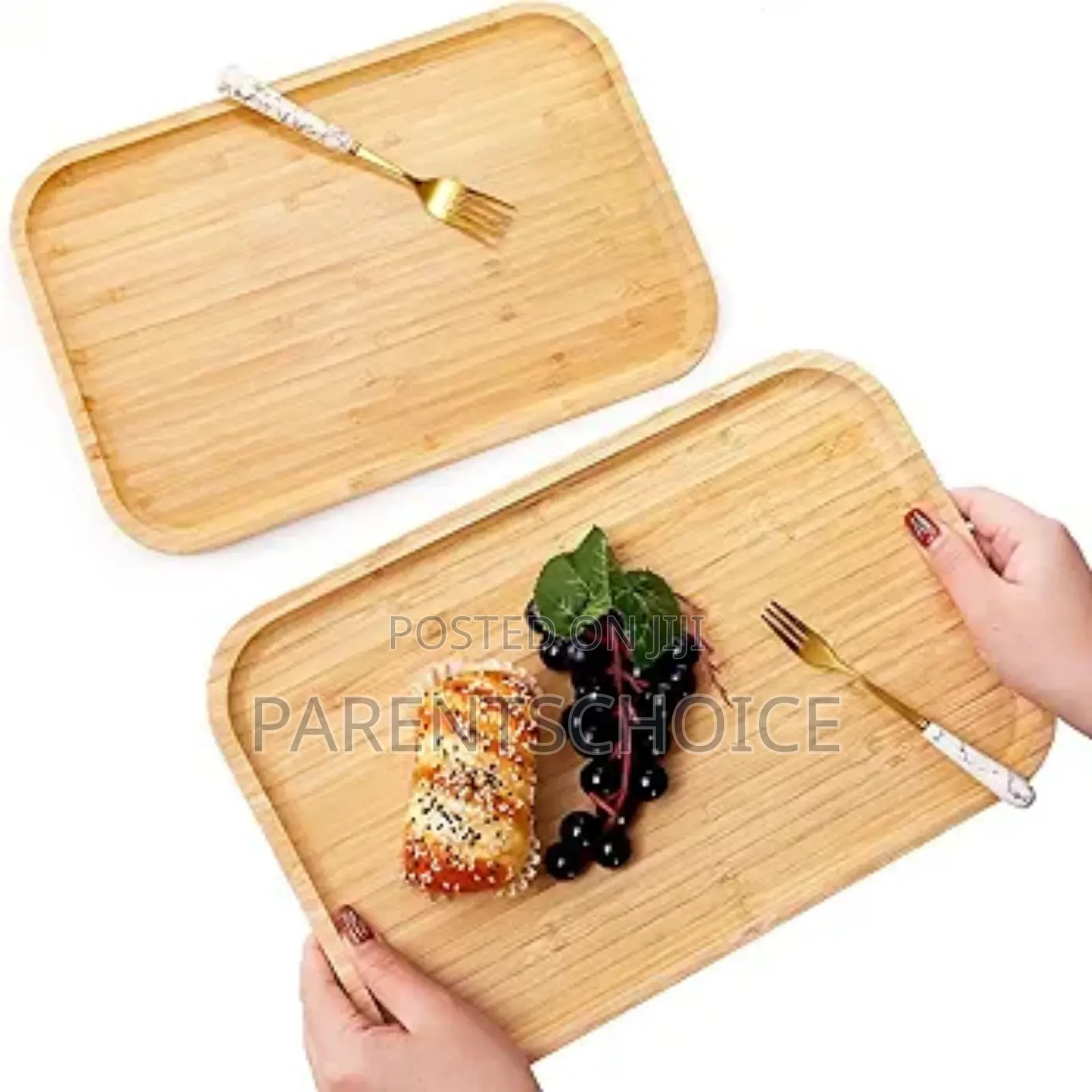 Bamboo Cheese Plate, Food Serving Saucer Wood Rectangular Platter