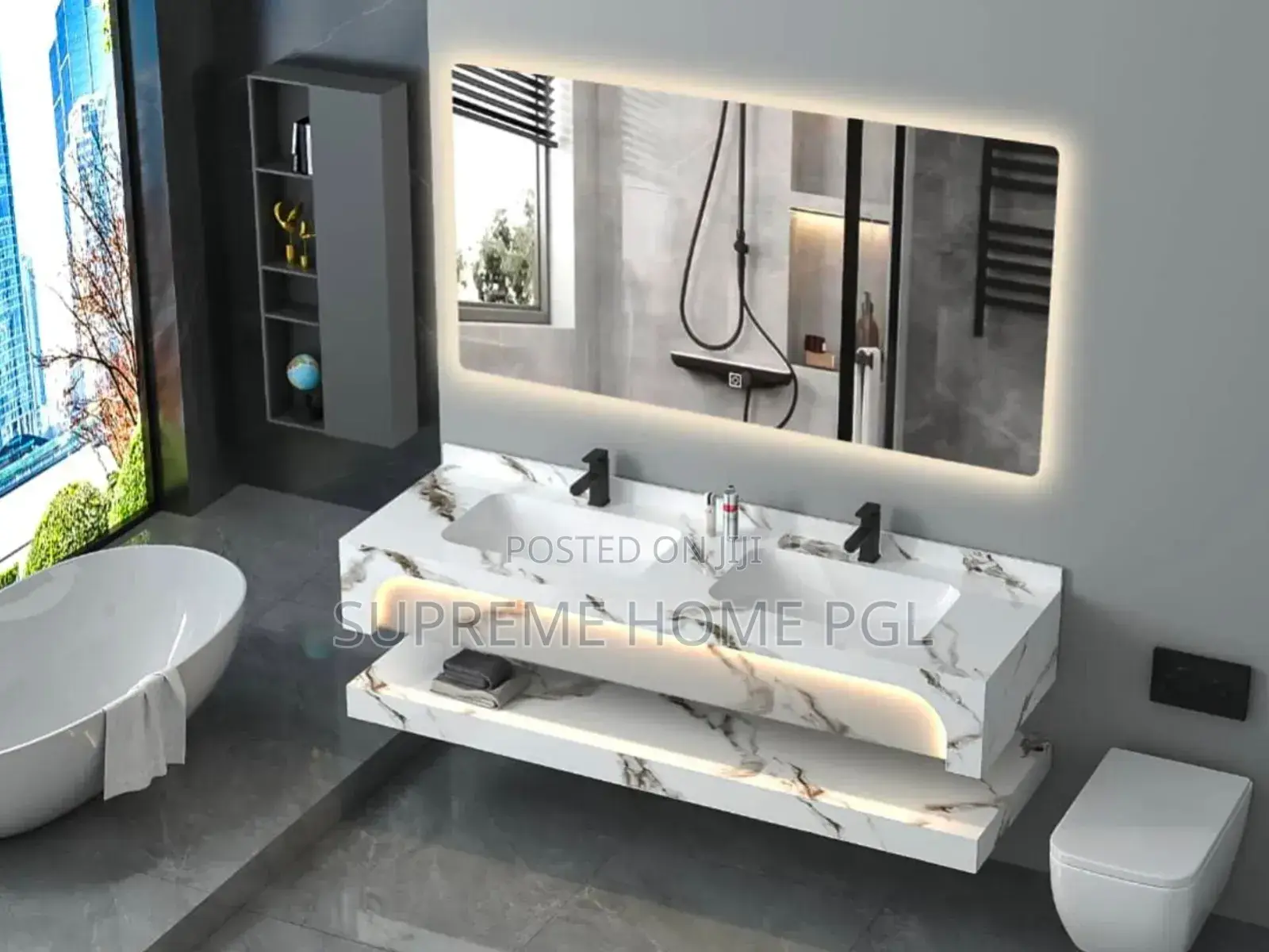 High Quality Dual Marble Wash Hand Basin Wall Mounted