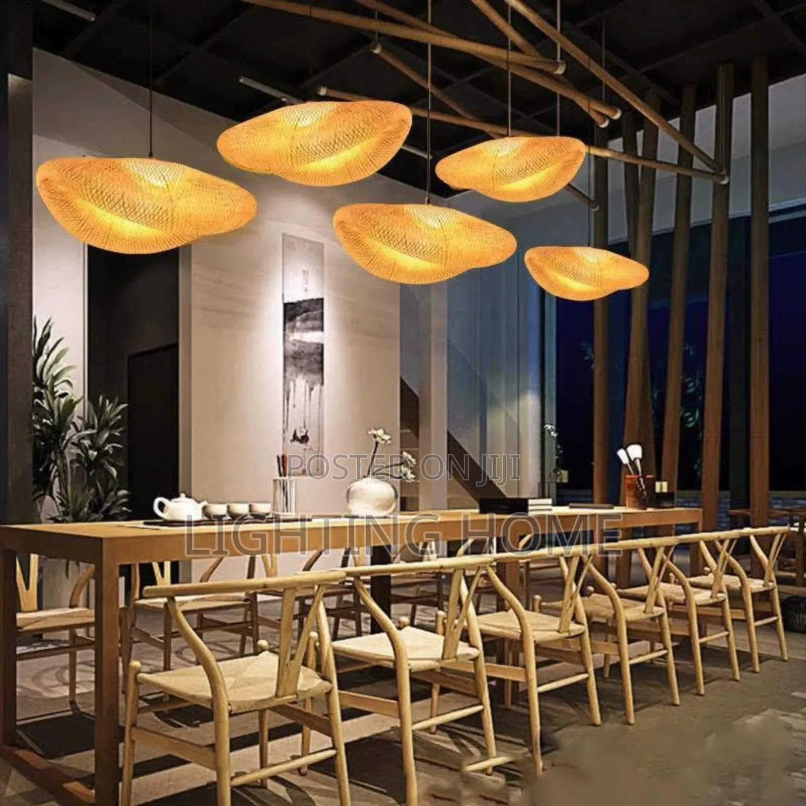 Vintage Bamboo Pendant by 500mm