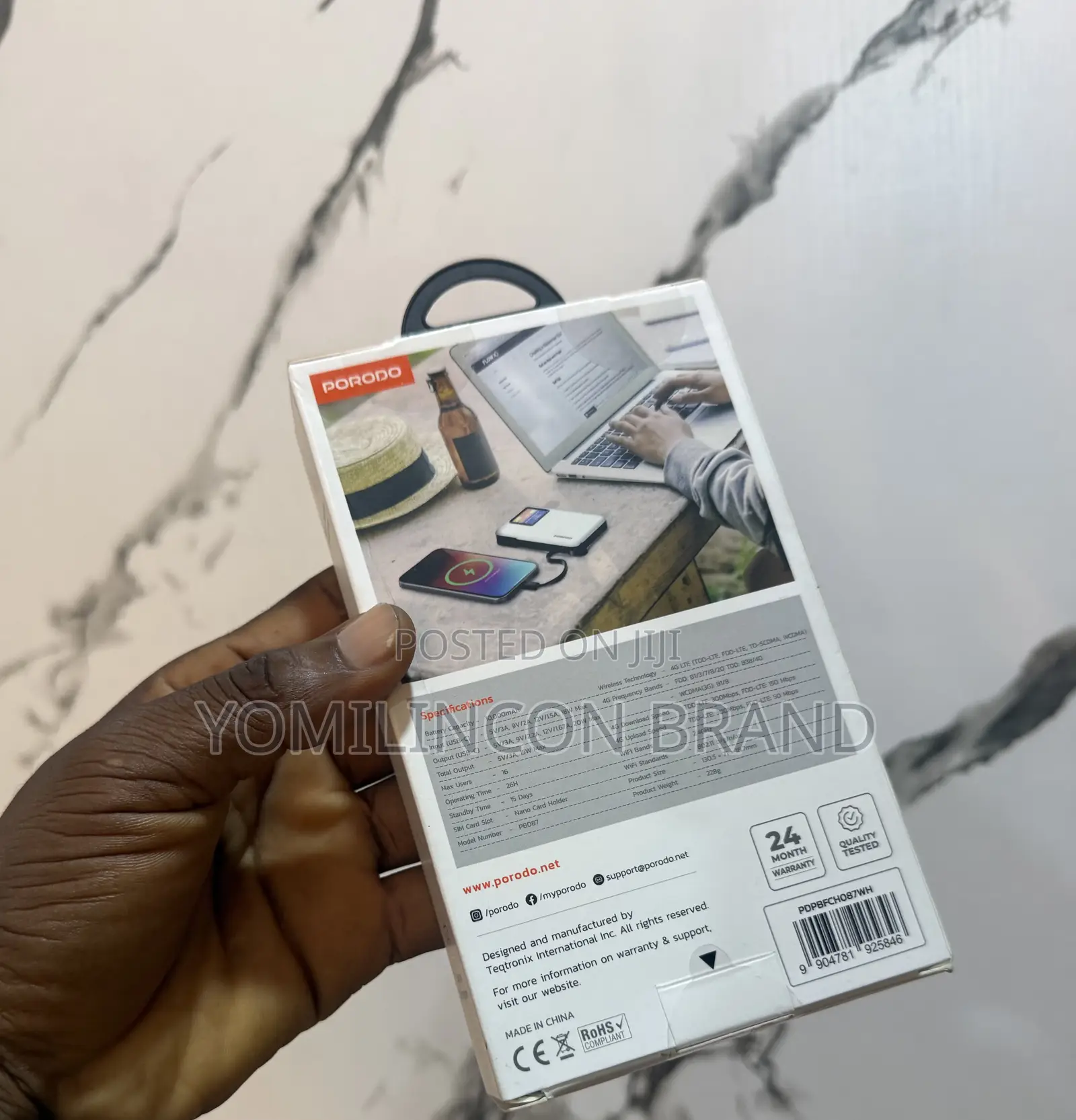 Porodo 4g Lte | Wifi 6 Pocket Router With 10000mah Power Bank