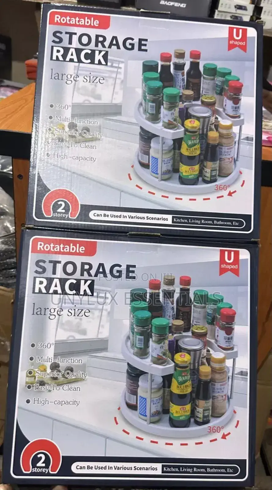 U-Shaped Rotatable Storage Rack
