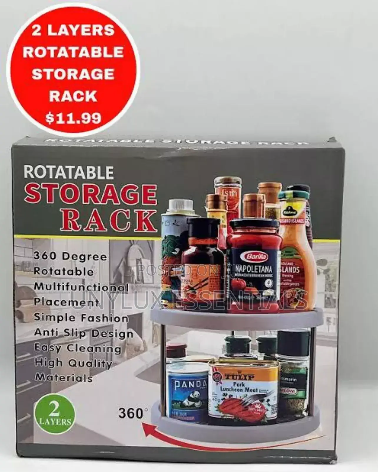 U-Shaped Rotatable Storage Rack
