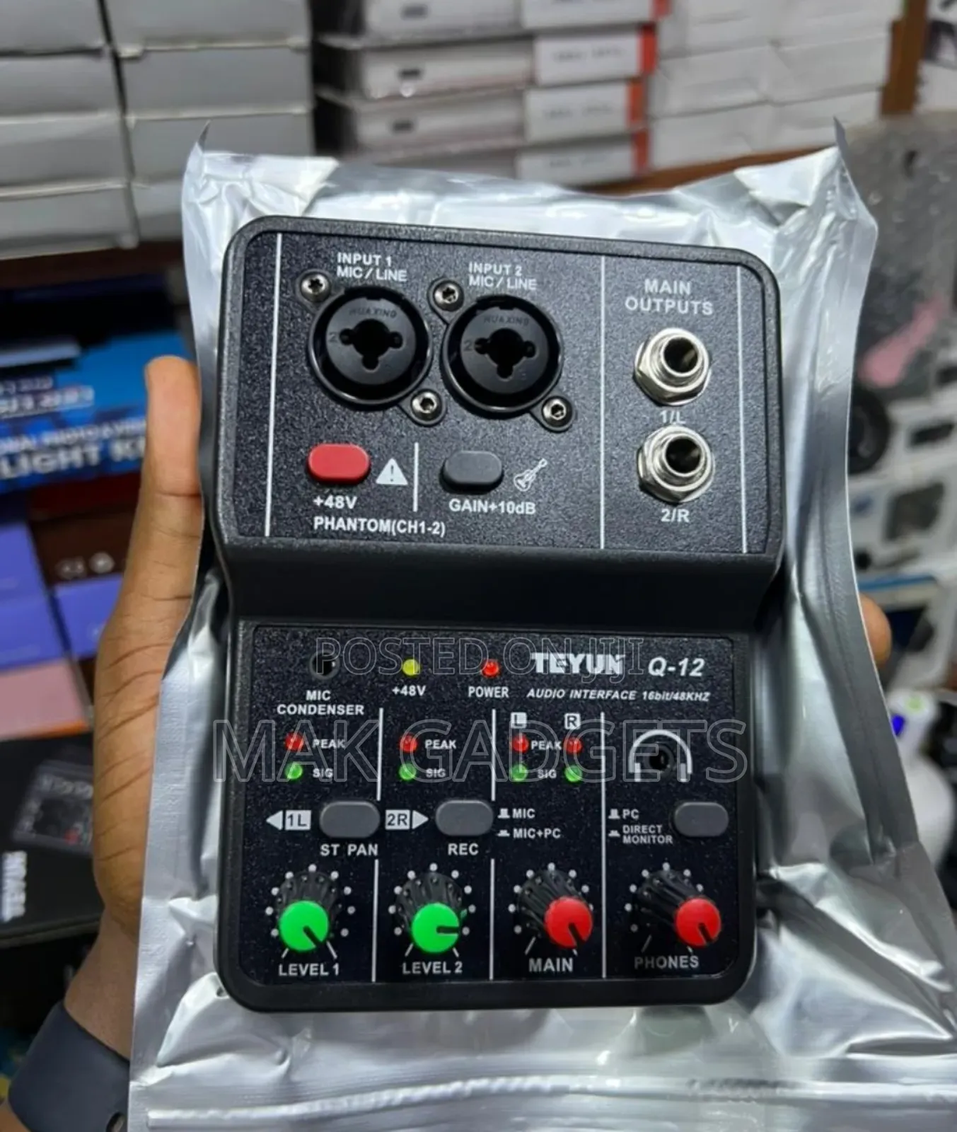Teyun Q-12 Computer Record Sound Card 16bit 48khz Audio Interface Usb