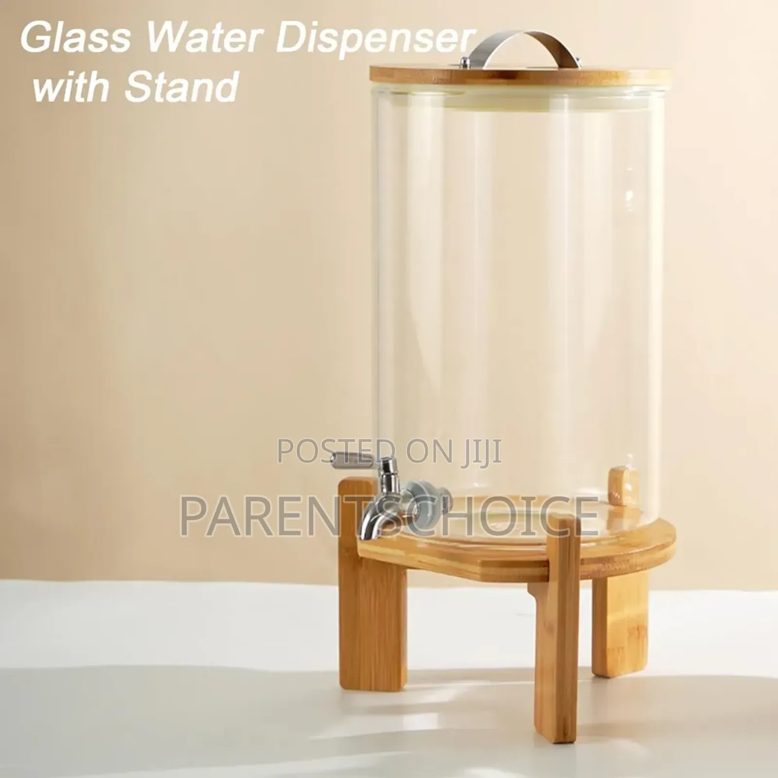 Glass Drink Dispenser With Stand