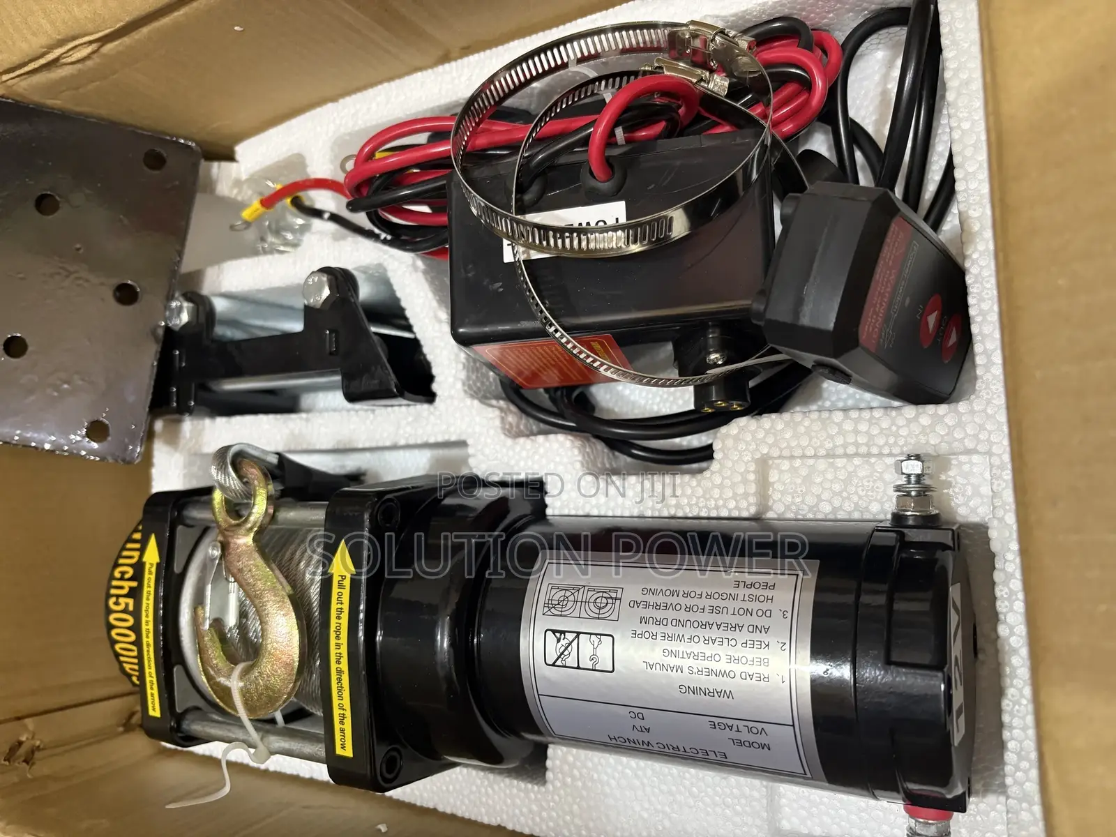 Dc Battery Electric Winch – 5000lb Heavy Duty