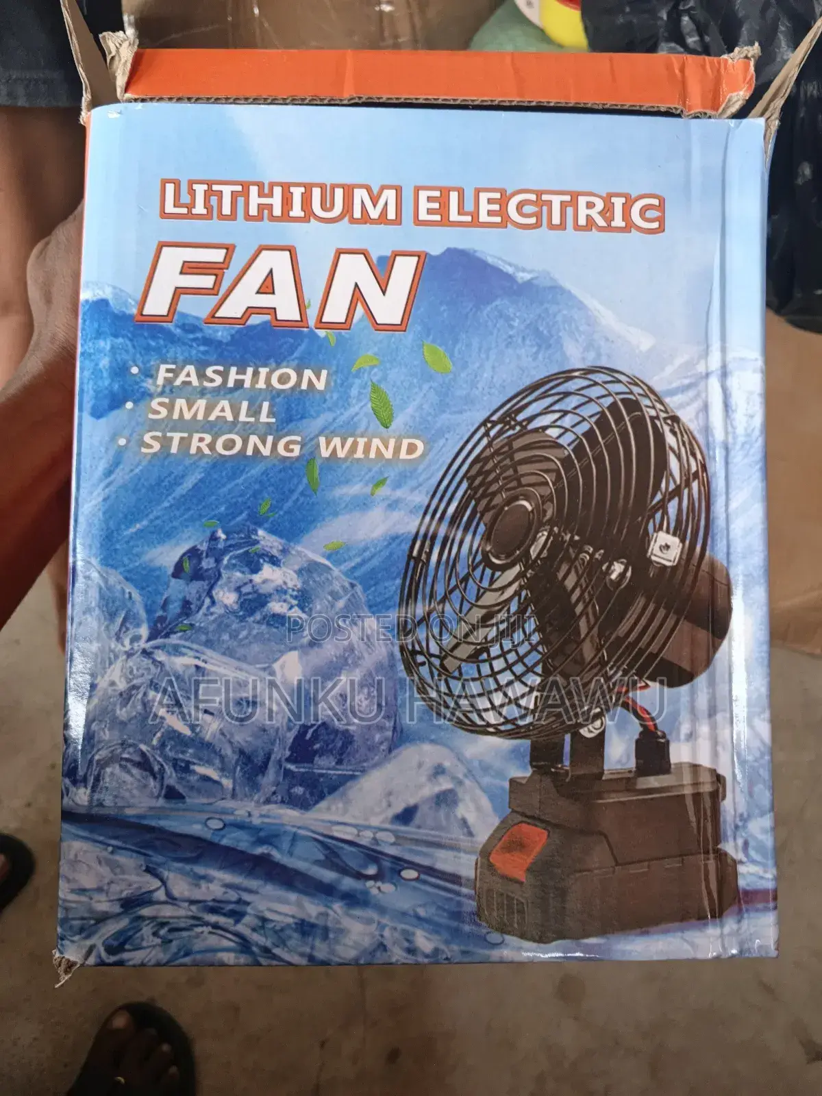 Lithium Rechargeable Battery Fan Two Batteries