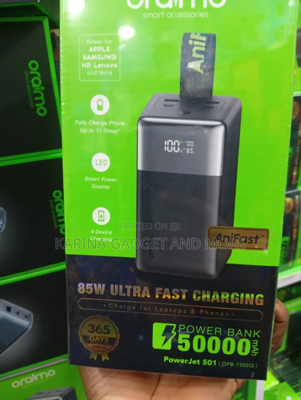 Oriamo 50000mah 85w Laptop Power Bank