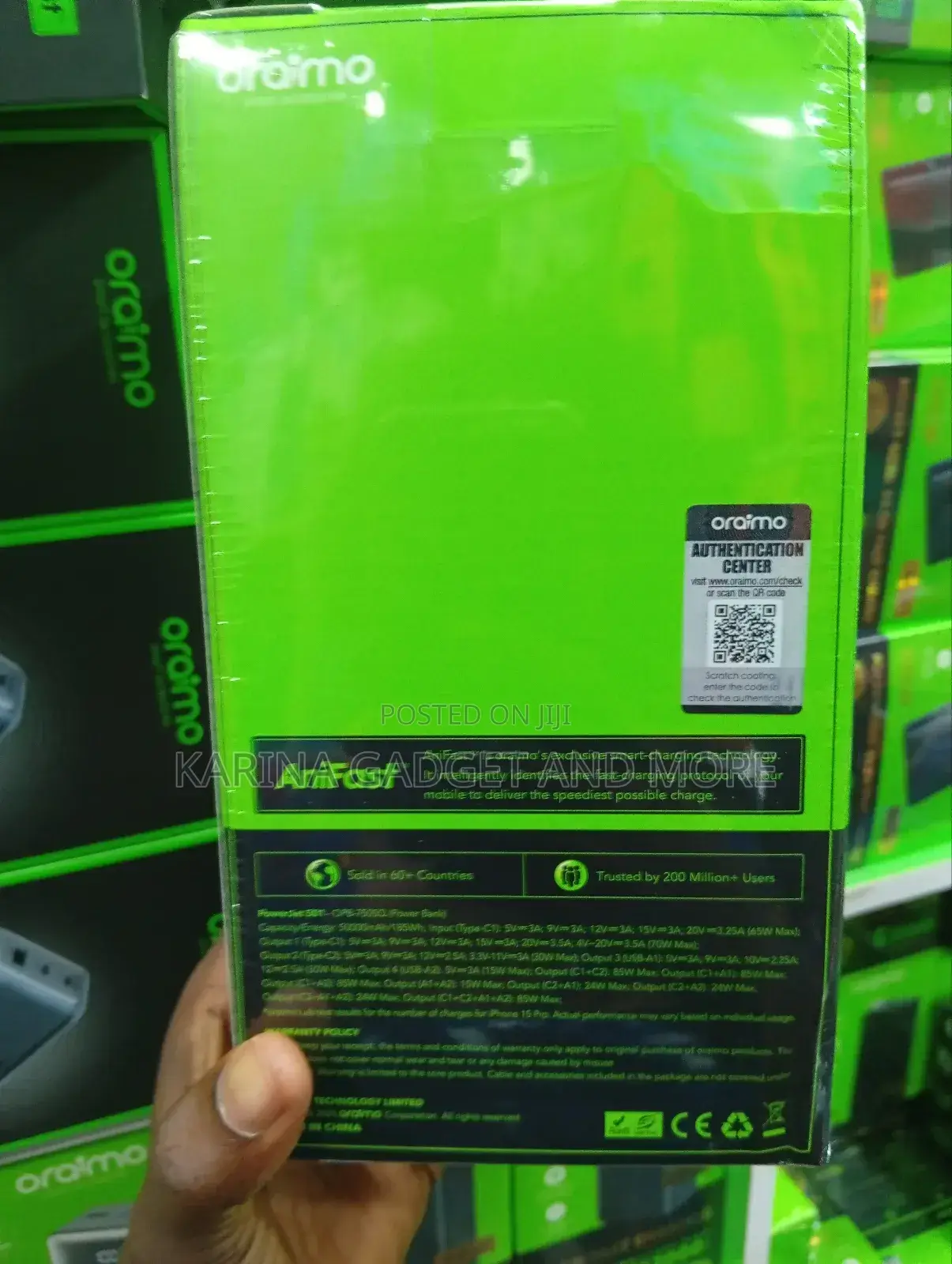 Oriamo 50000mah 85w Laptop Power Bank