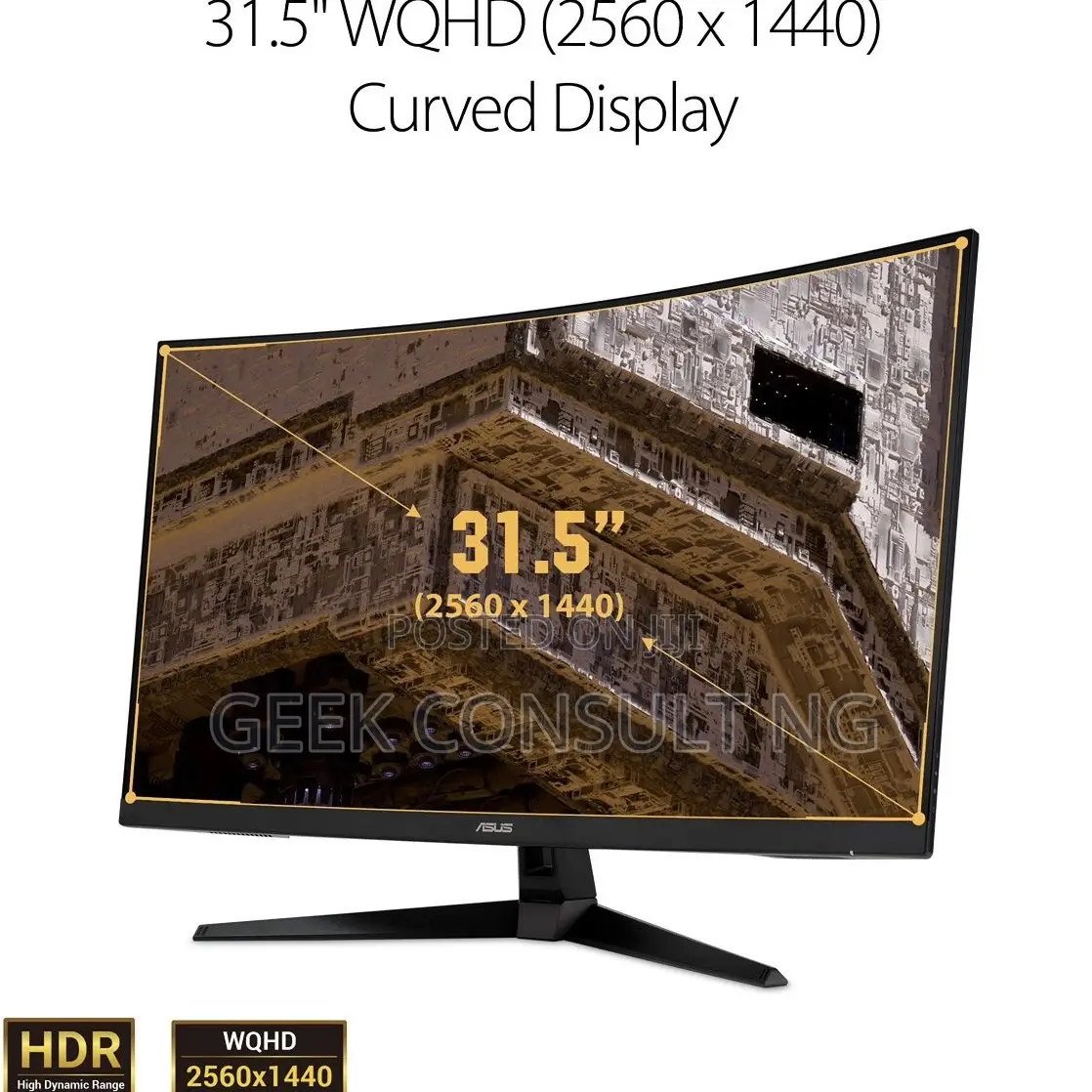 Asus Tuf Gaming Curved Monitor  32”
