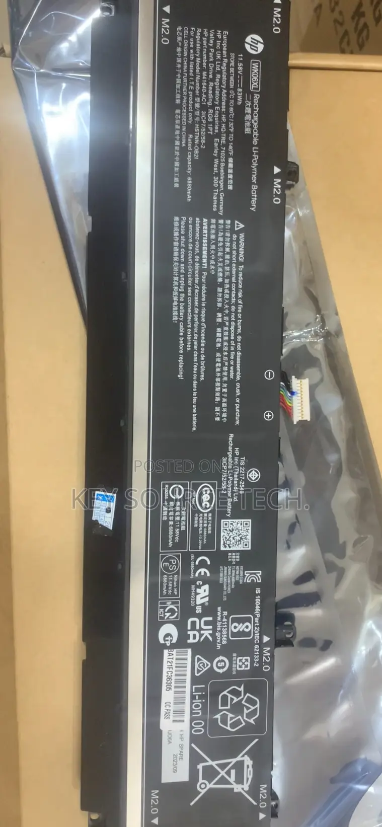Battery for HP Omen 16-Wd 16-Xf 16-Xd 16-B 16-Wf 16-C 16t-C 17-Cp
