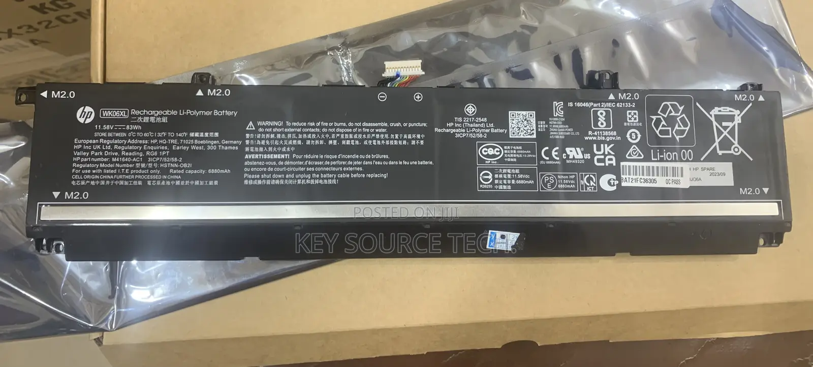 Battery for HP Omen 16-Wd 16-Xf 16-Xd 16-B 16-Wf 16-C 16t-C 17-Cp