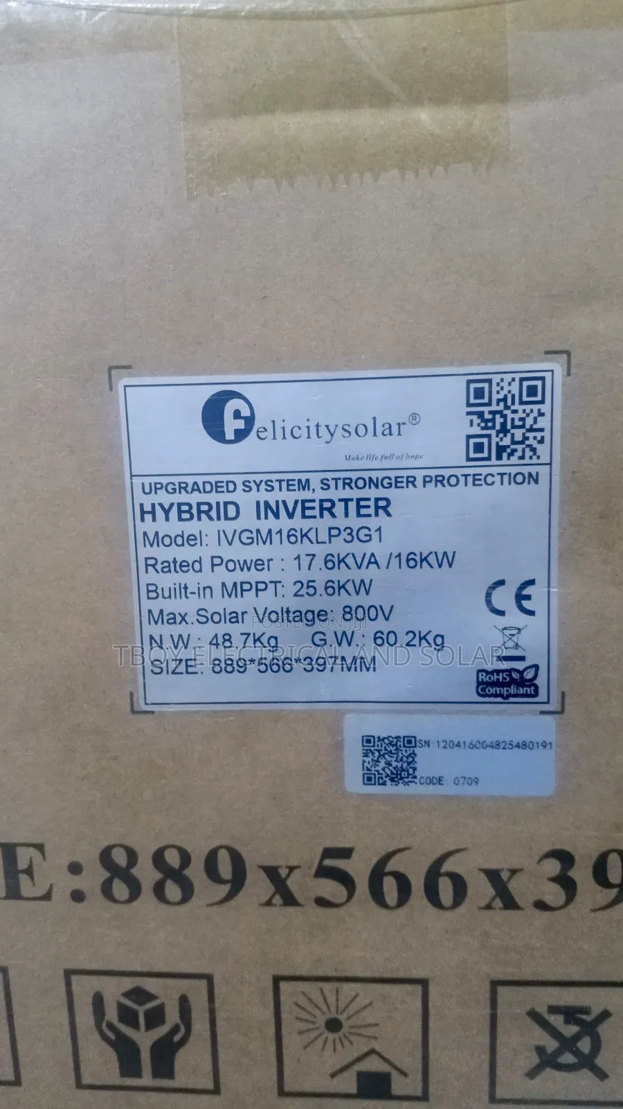 Felicity 16kw/17.6kva 3phase Hybrid Inverter