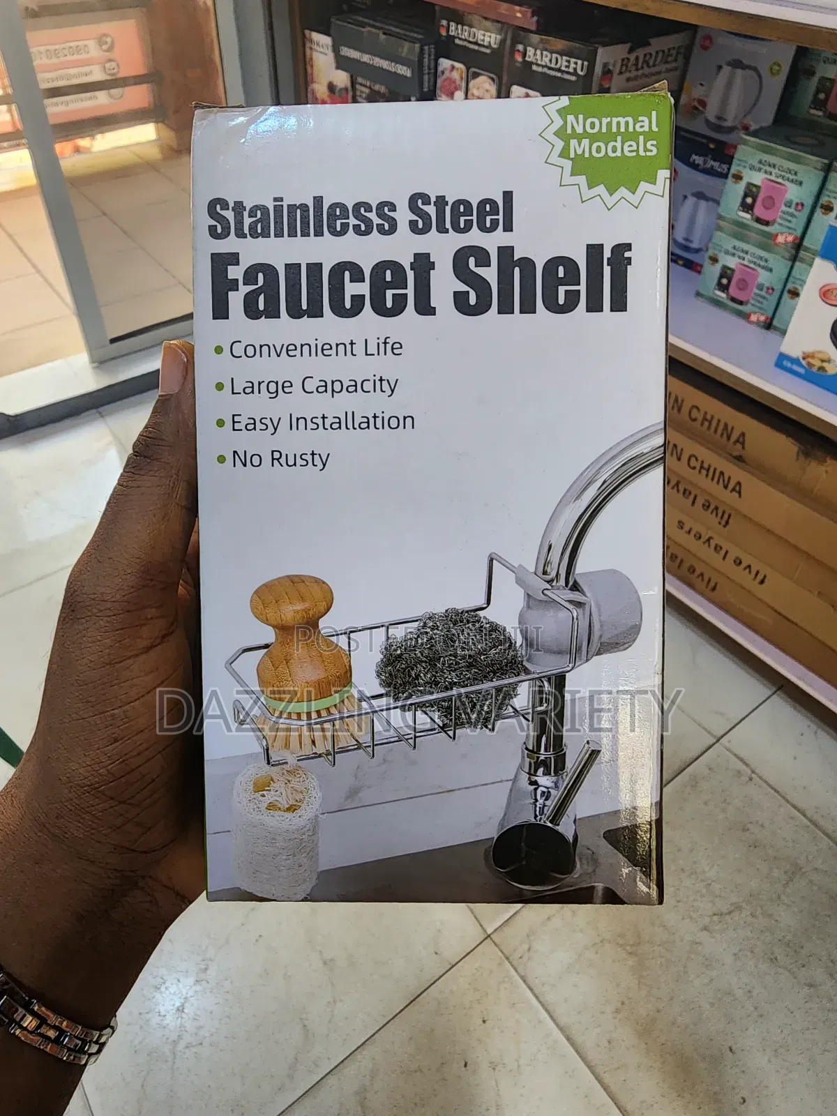 Stainless Steel Faucet/Sink Storage Shelf