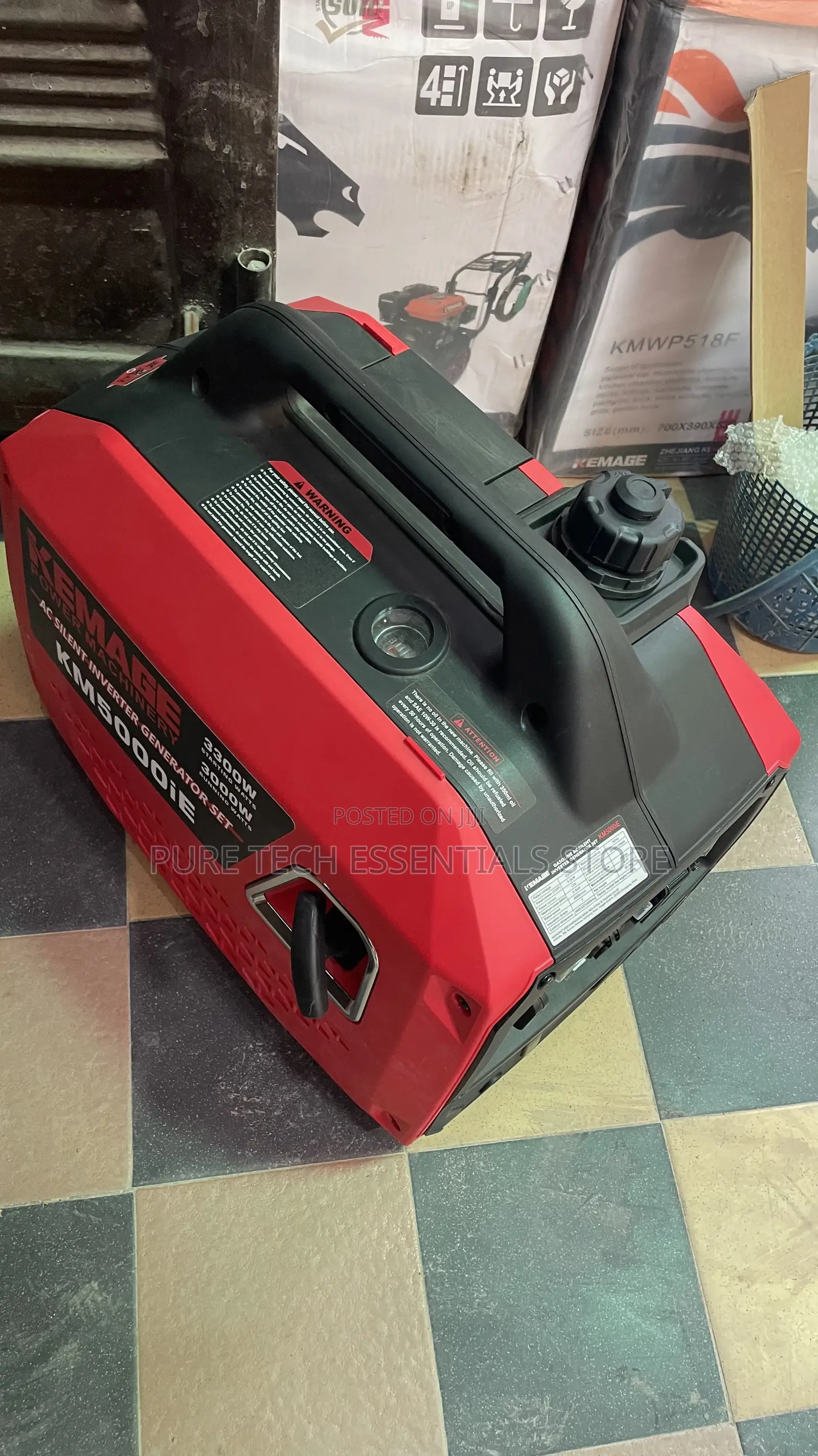 Kemege 3.3kva Inverter Silent Working Generator With Battery And Key
