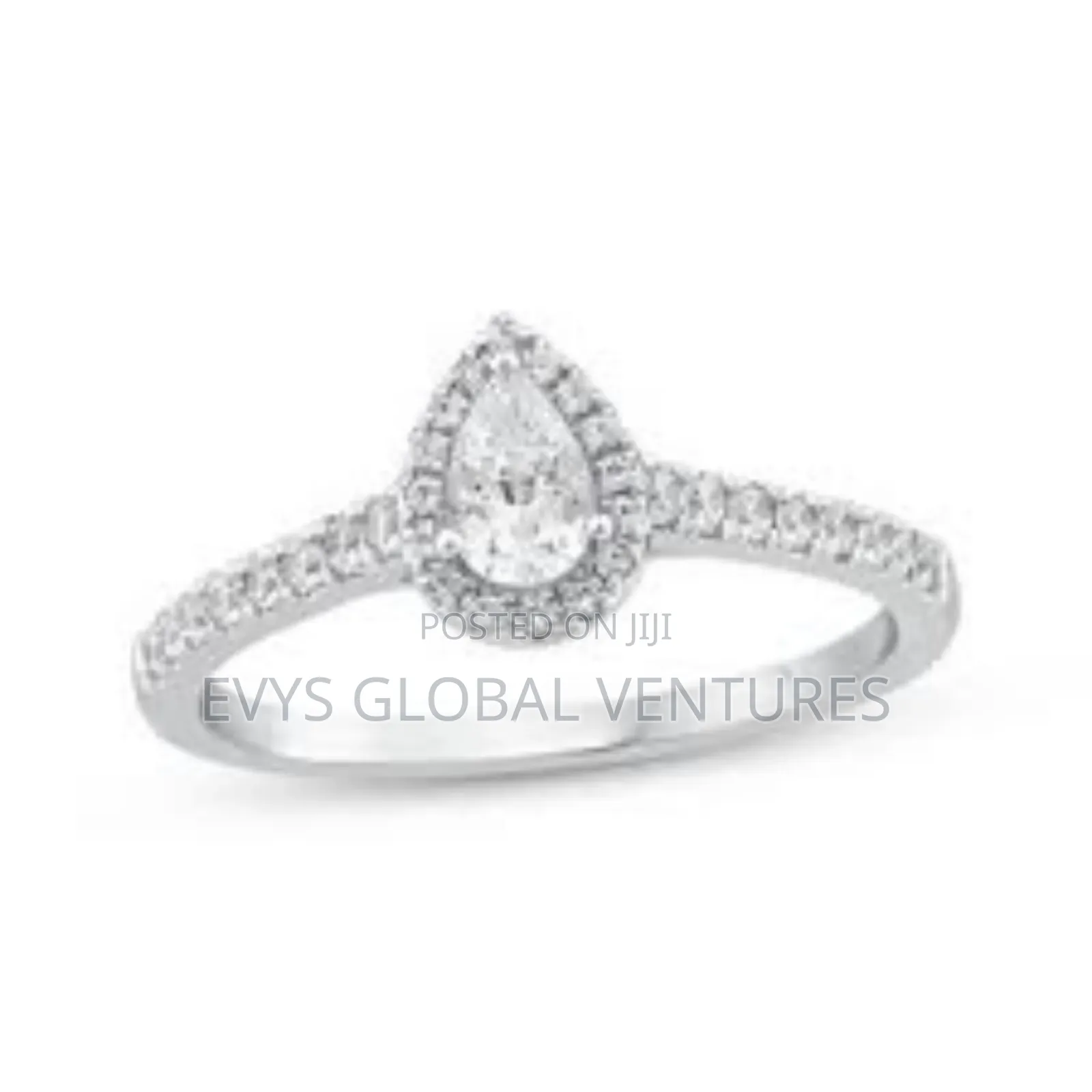 Heart Shaped Engagement Ring With Box - Silver