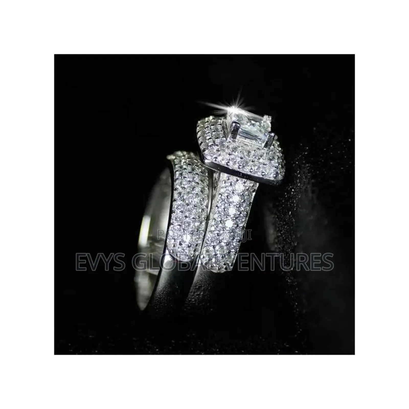 Wedding Rings Set for Women - Silver
