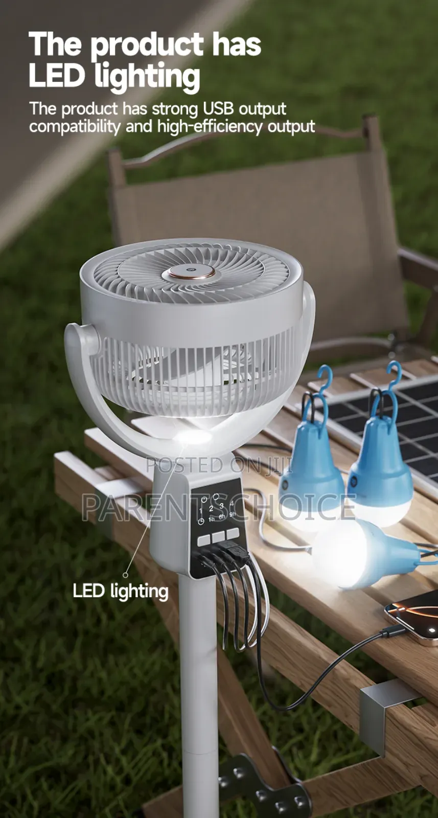 Dp-7641a 7 Inch Rechargeable Standing Remote Fan