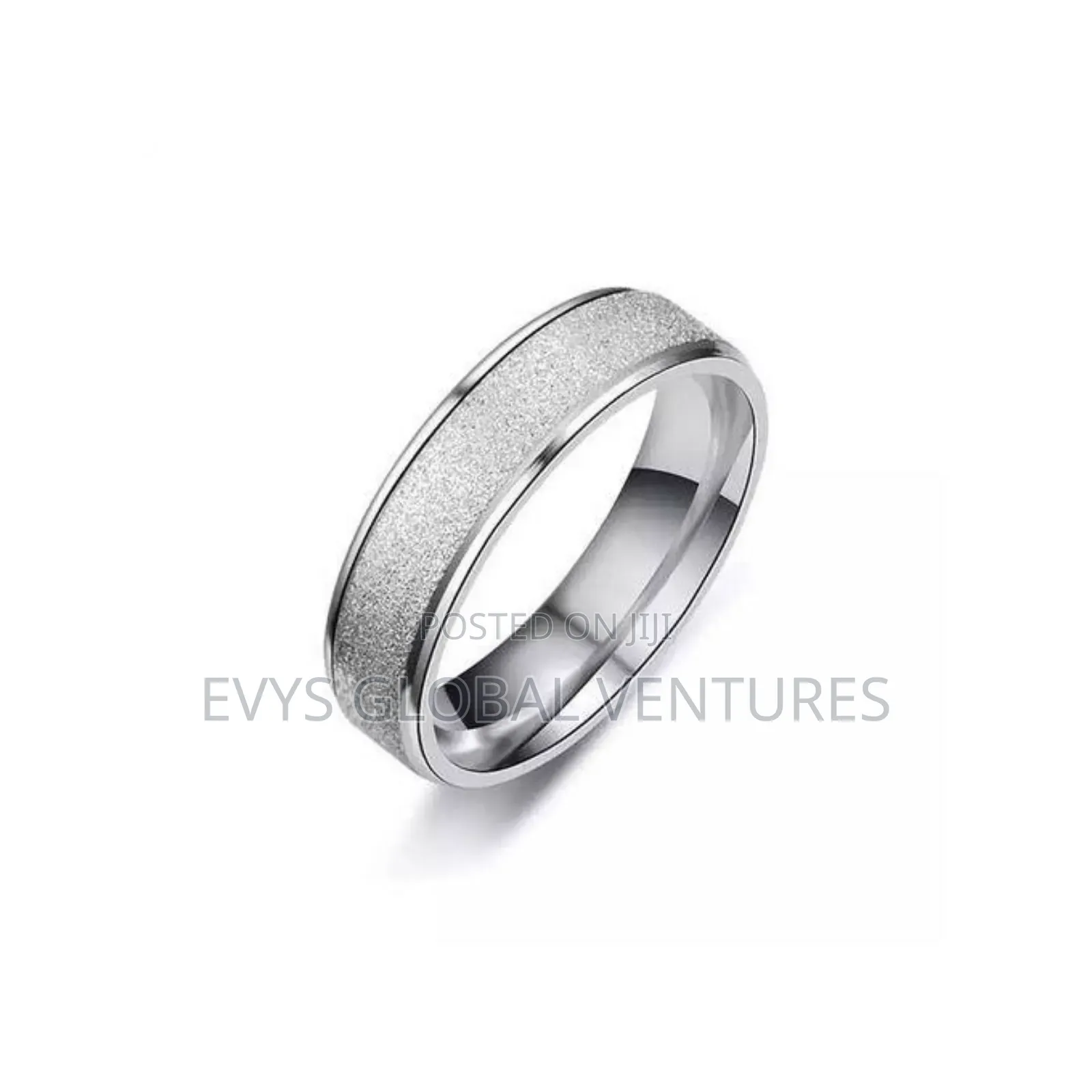 Stainless Steel Unisex Wedding Band - Silver