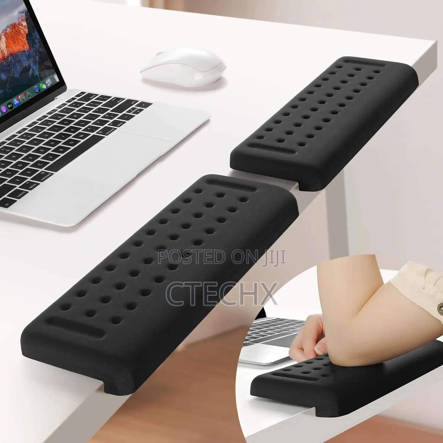 L-Shaped Elbow Pad for Desk, 2-Pack Memory Foam Elbow Rest Desk