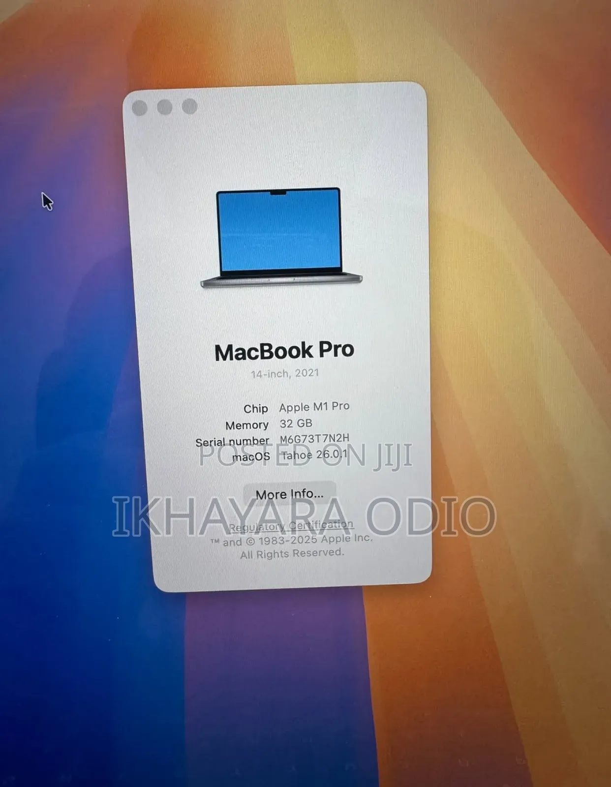 Laptop Apple MacBook Pro 2021 M1 16GB Apple M1 Pro SSD 512GB