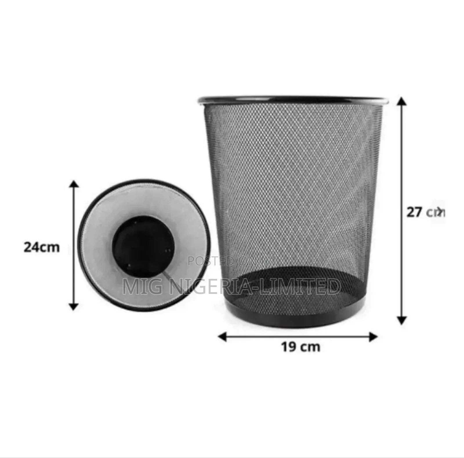 Big Metal Mesh Dustbin Black for Home,Office Hotel Restaurant
