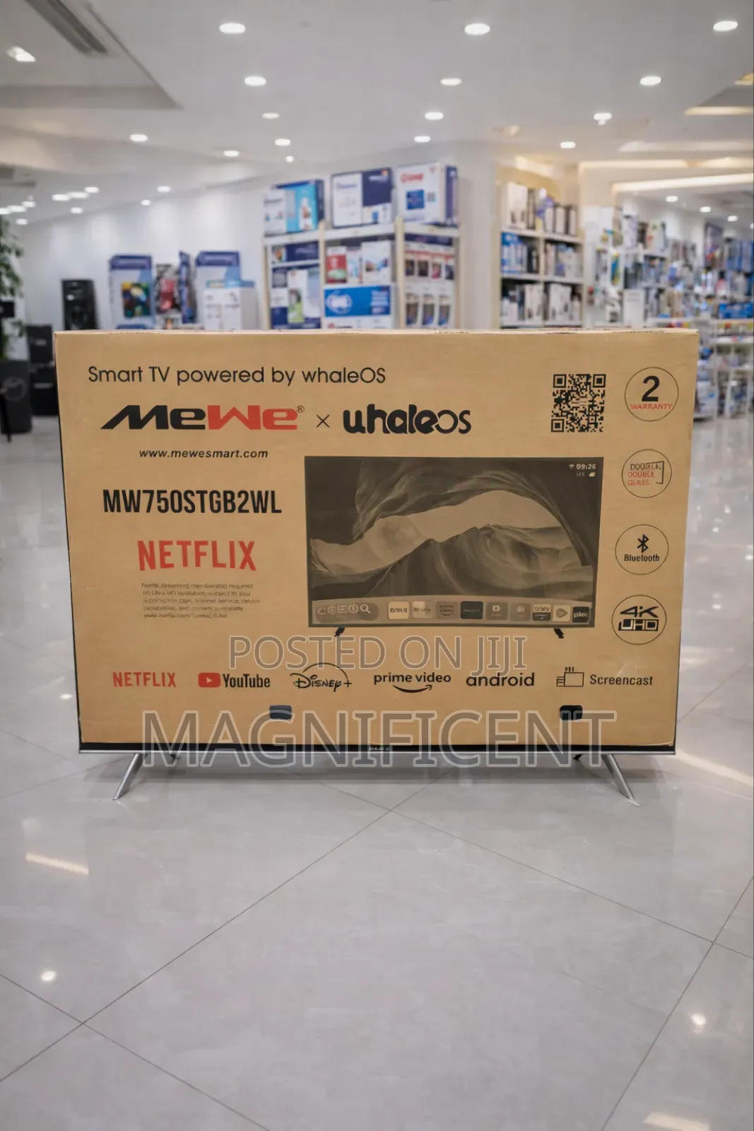 Mewe Smart Tv 75-Inches – Uhd With Netflix, Youtube Mor