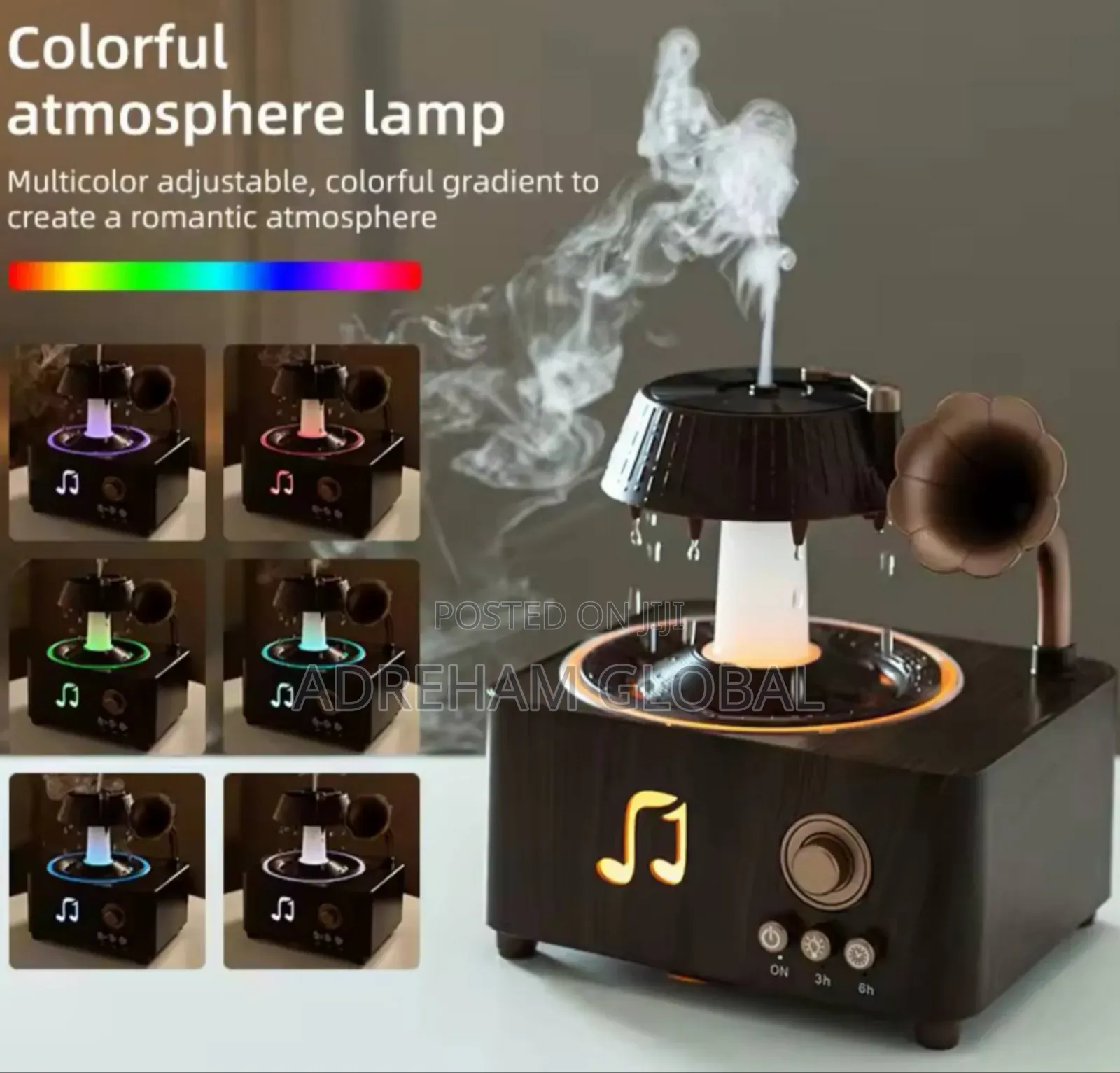 Rotating Raindrop Airhumidifier Music Box Aromatherapy Diffuser