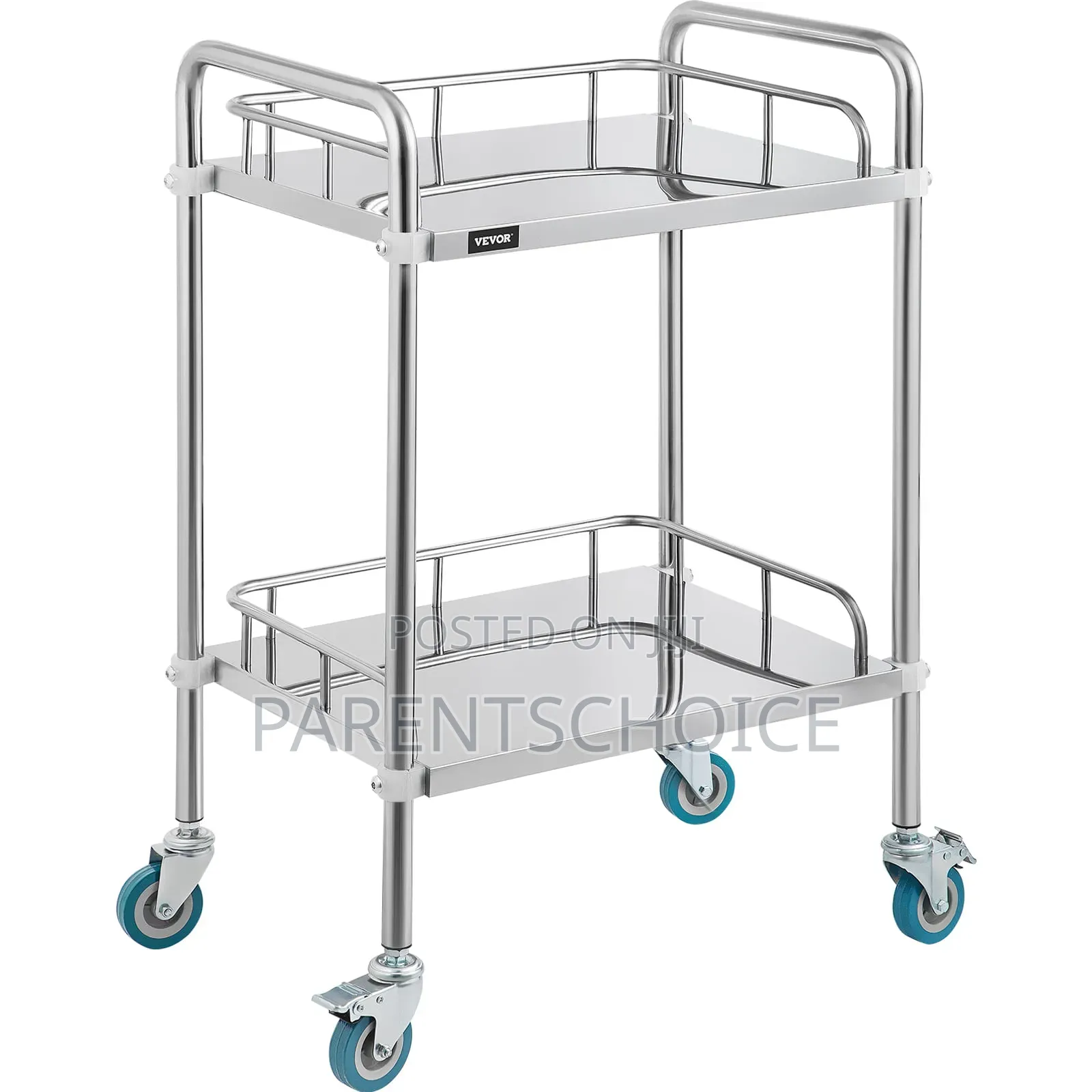 Hospital Lab S Cart Trolley Stainless Steel Two Layer