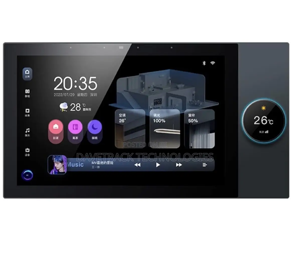 Tuya 6inches Smart Home Control Panel With Dimmer, Background Music
