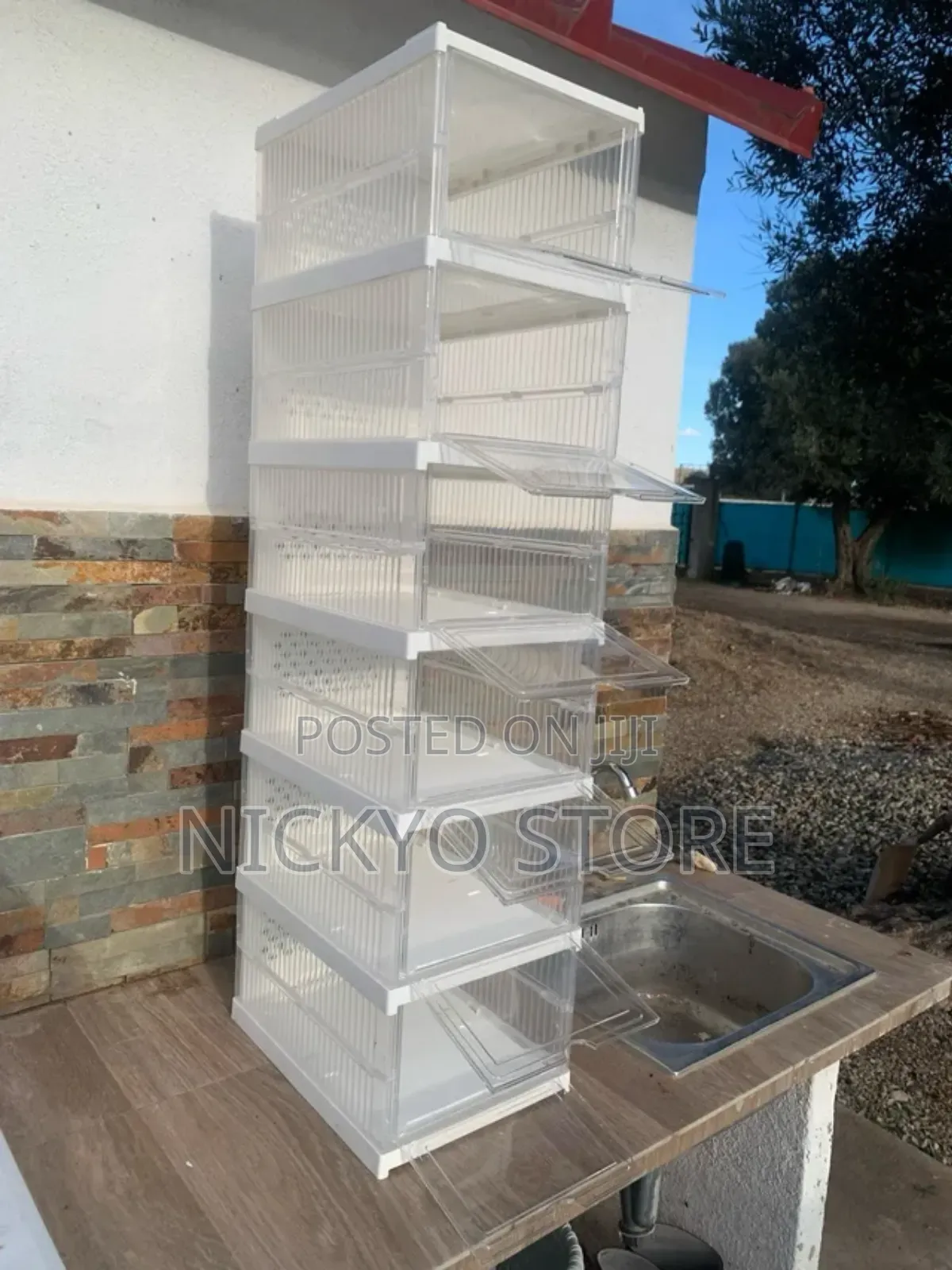 Multi-Layer Plastic Storage Organizer 