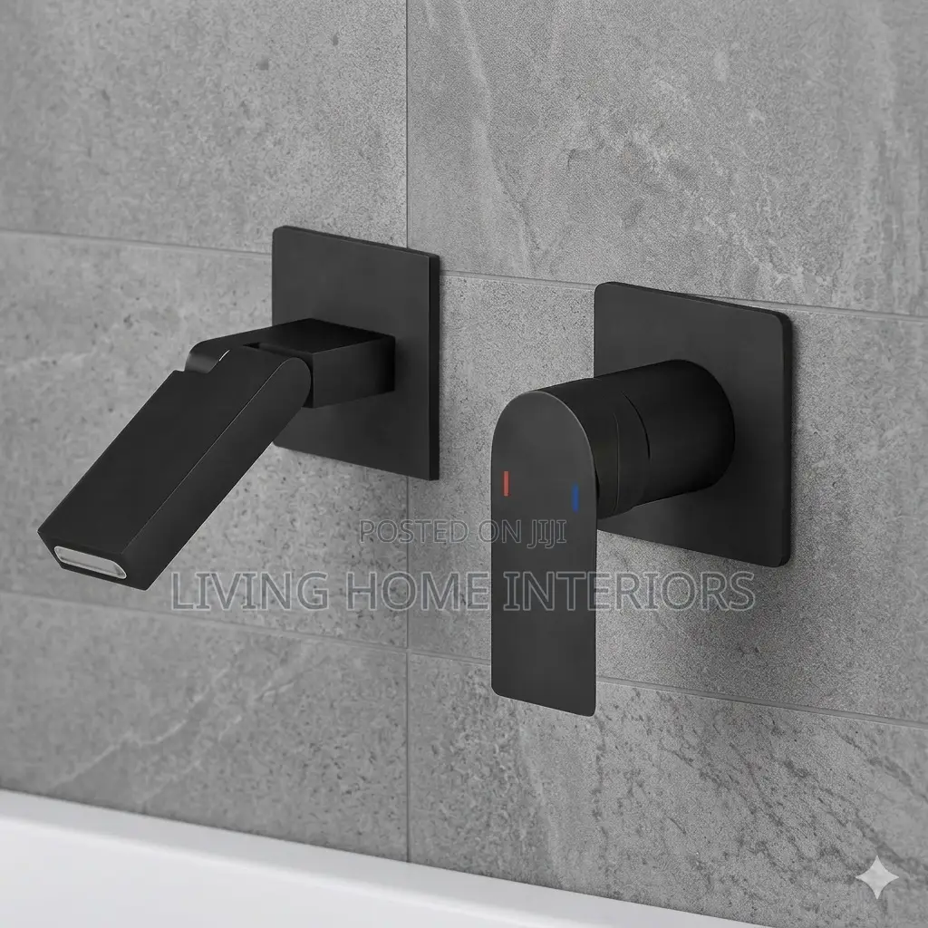 Adjustable Black Conceal Mixer Tap