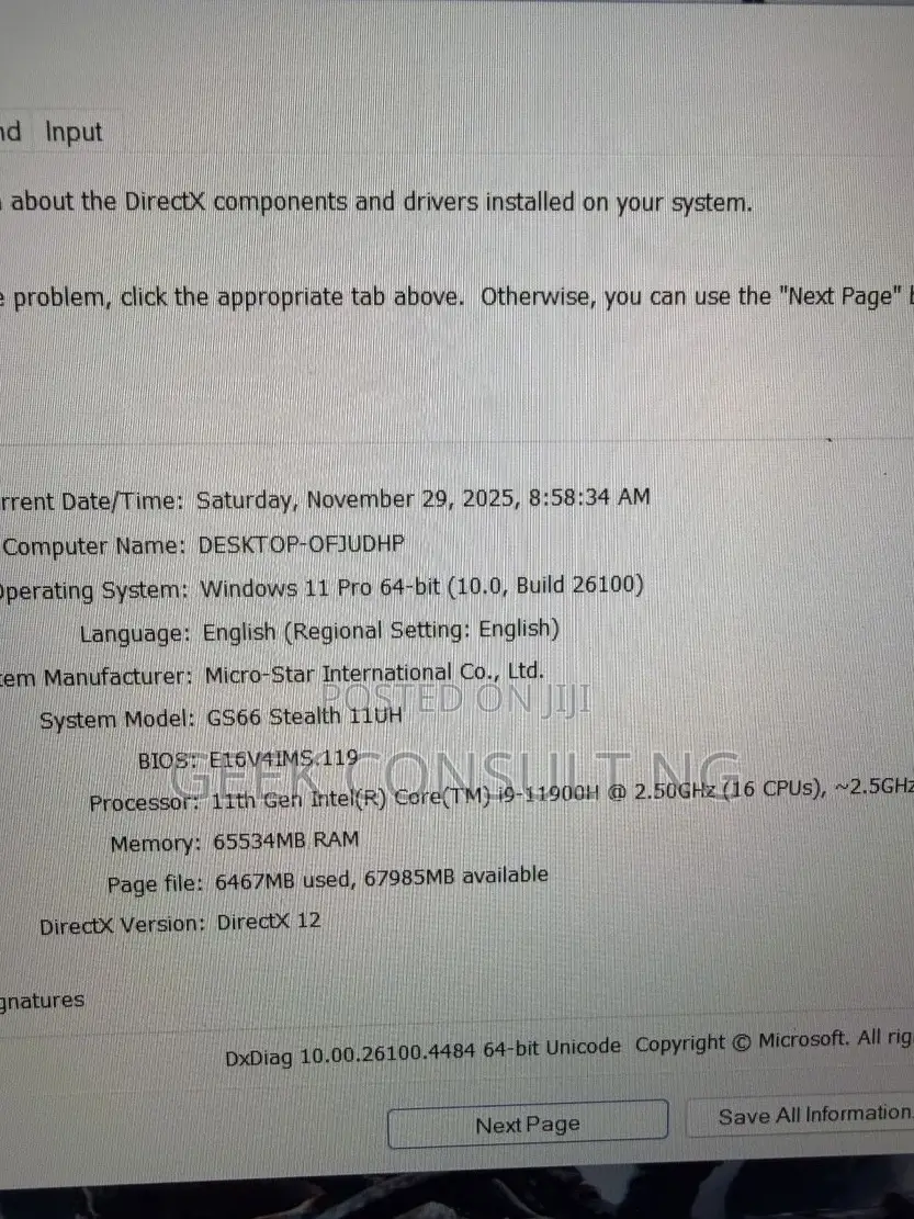 Laptop MSI GS66 Stealth 11UH 64GB Intel Core i9 SSD 1T